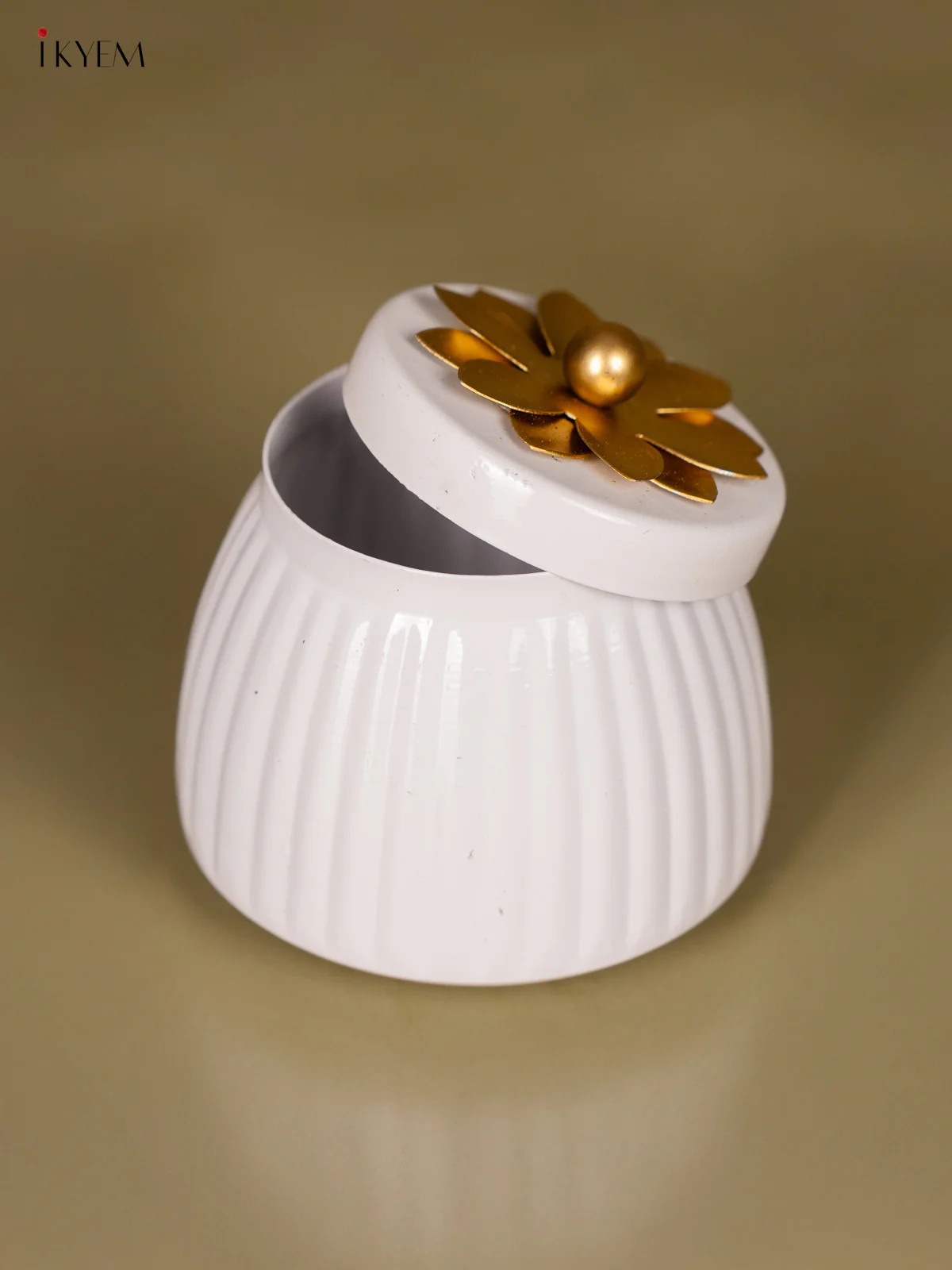 Metal Dry Fruit Nuts Box in White - 3.5 Inch - KK01126 - Image 3