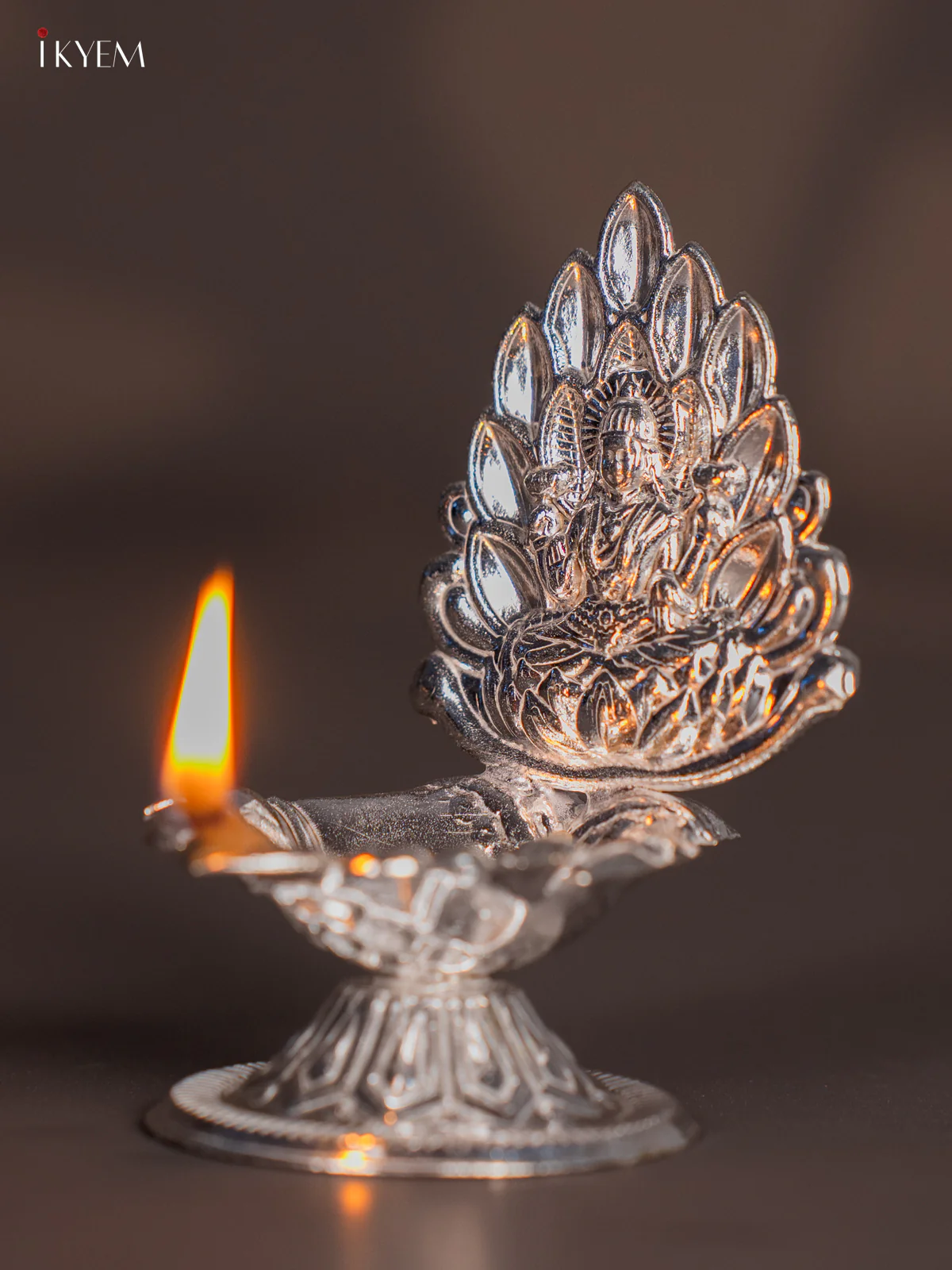 German Silver Lakshmi  Deepam - KK05140