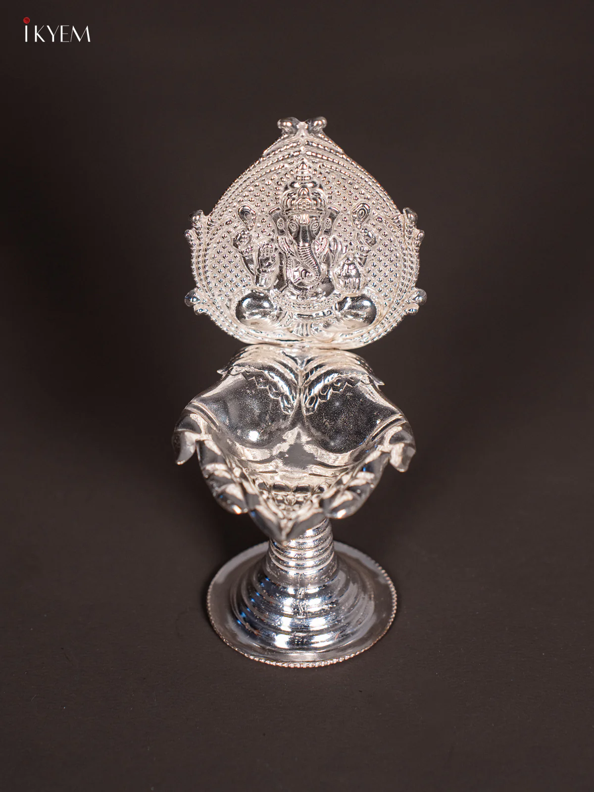 German Silver Ganesh Oil Lamp - KK05141 - Image 2