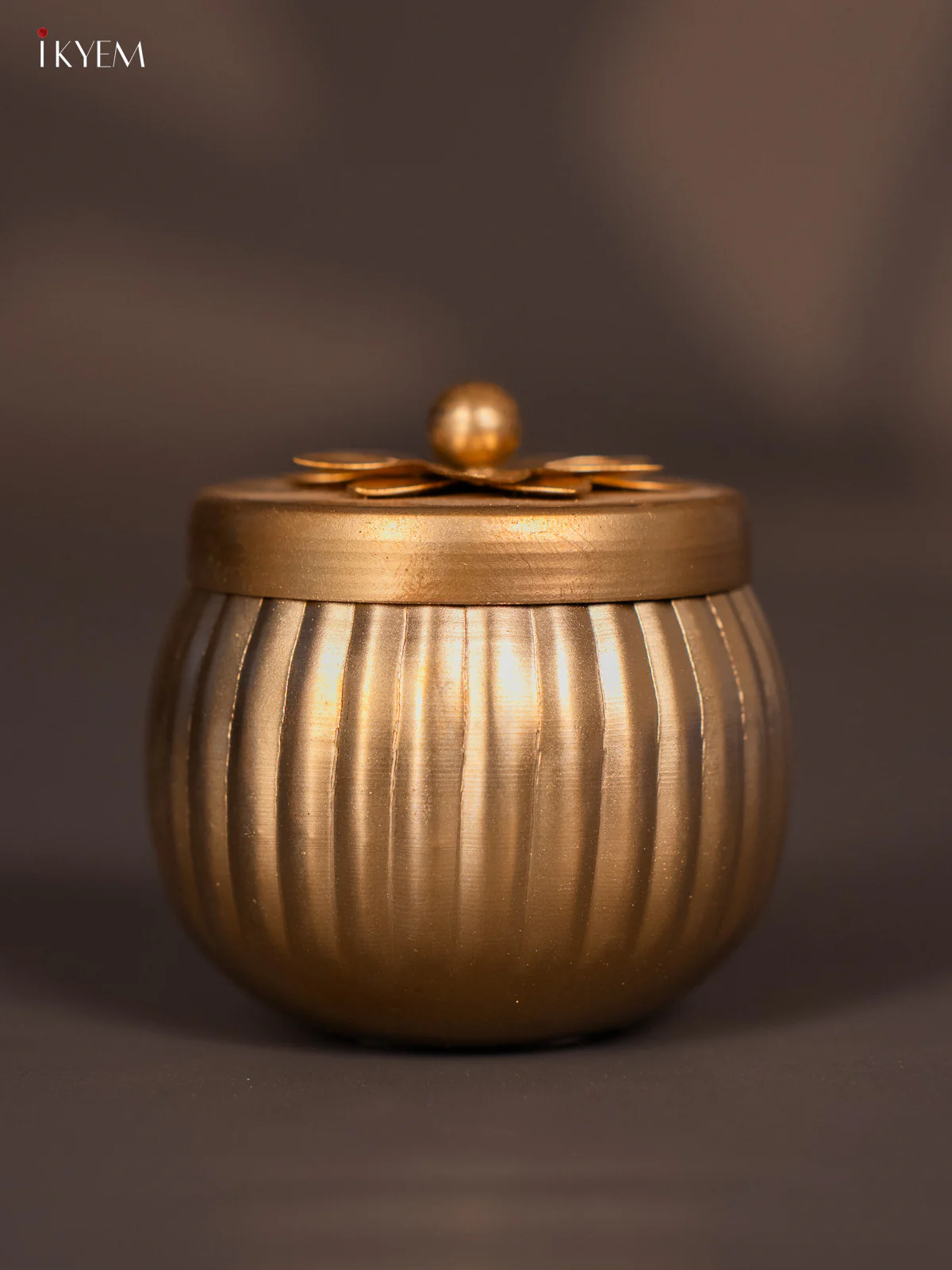 Golden Metal Dryfruit & Nuts Jar – 3 Inch - KK06123 - Image 2