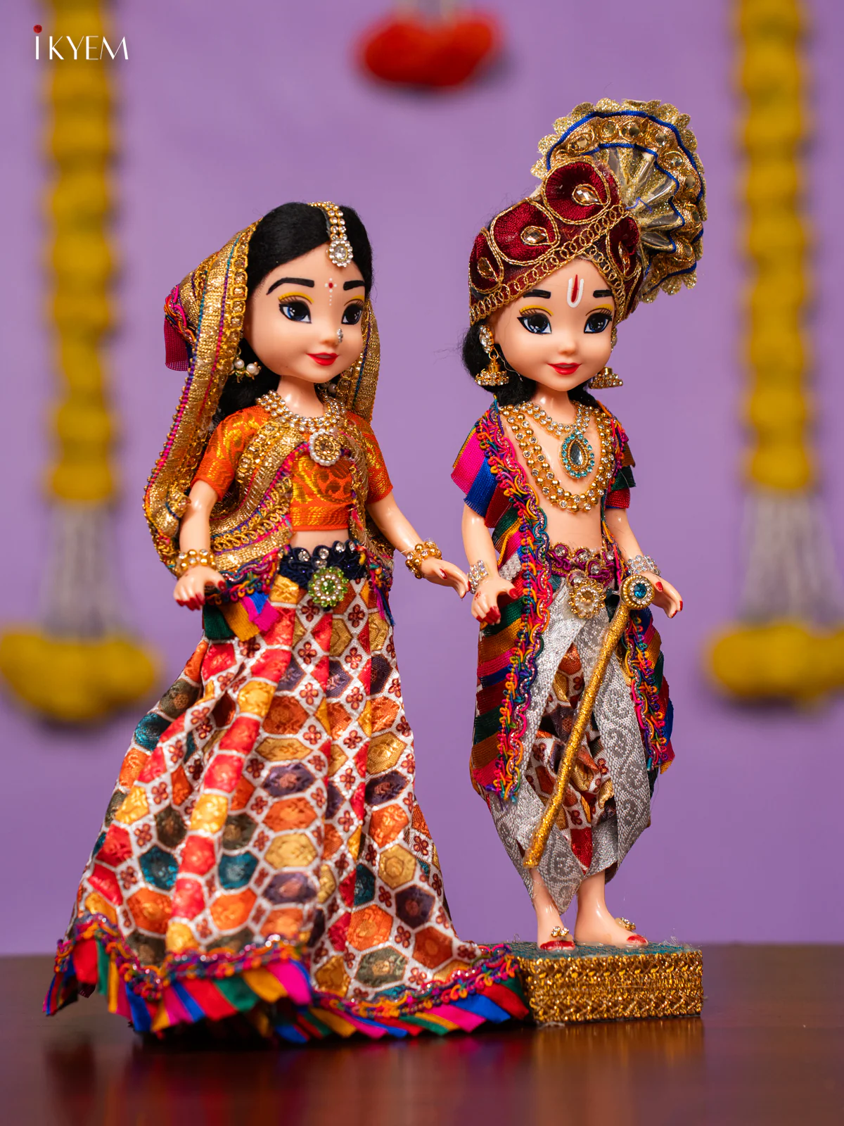 RADHA KRISHNA - Golu Display Doll - 10 inch - KK06170 - Image 2