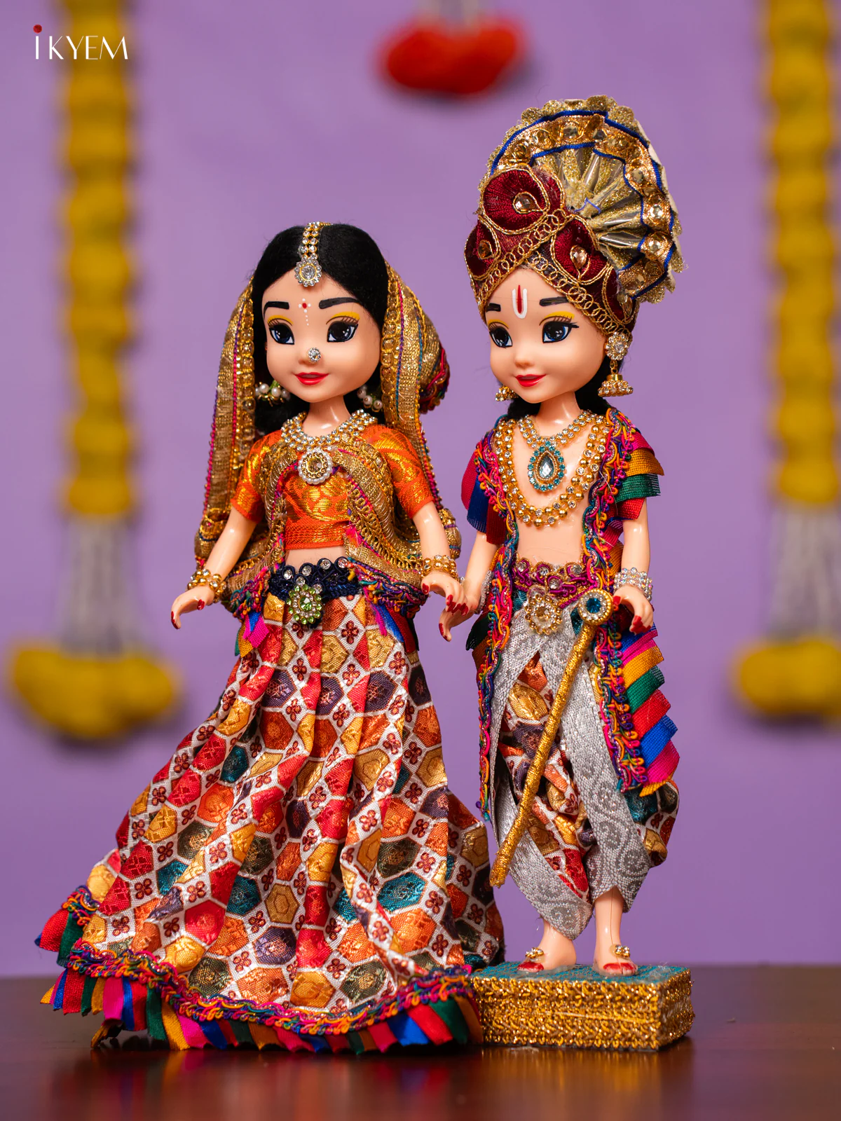 RADHA KRISHNA - Golu Display Doll - 10 inch - KK06170 - Image 3