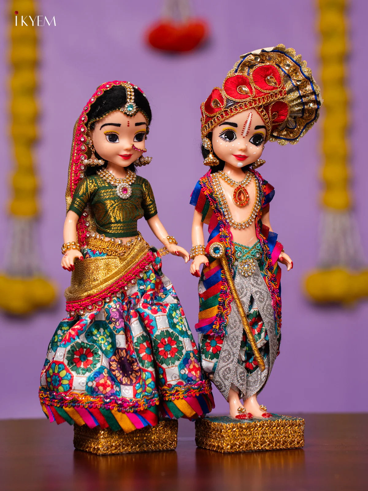 Radha Krishna Golu Doll - 10 Inches - KK06171 - Image 2