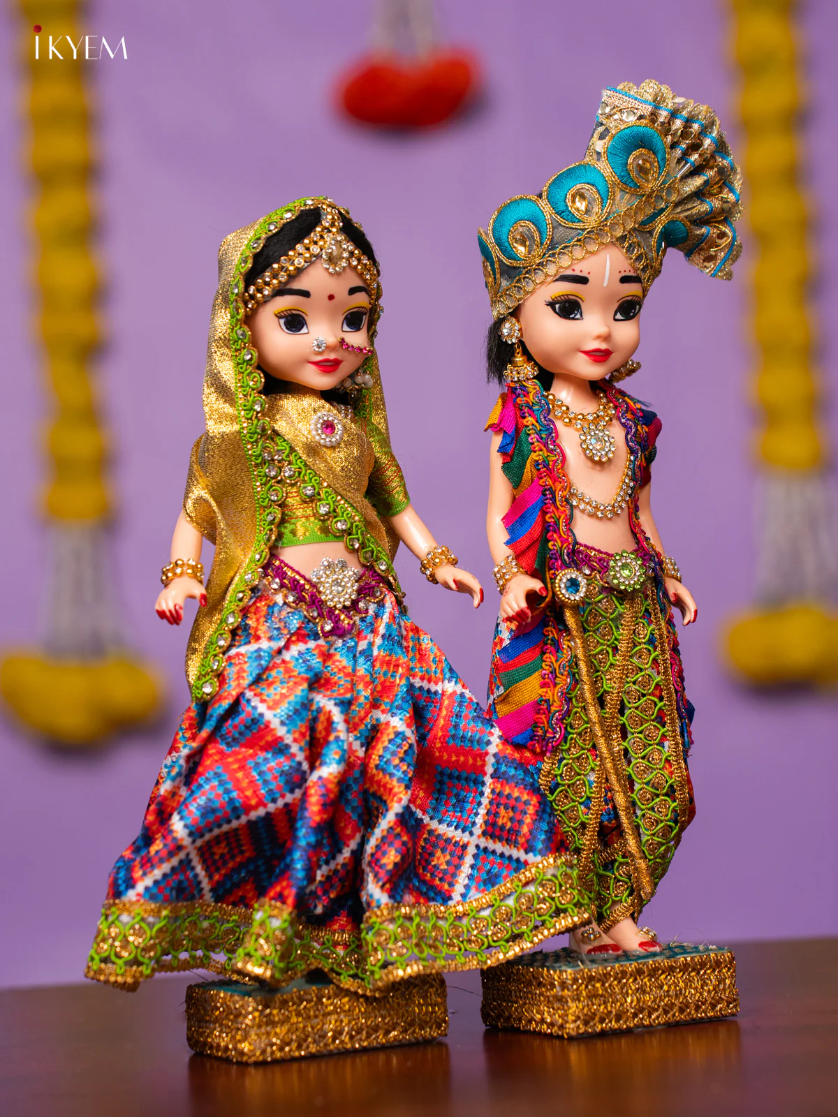 Radha Krishna Golu Doll - 10 Inches - KK06179 - Image 2