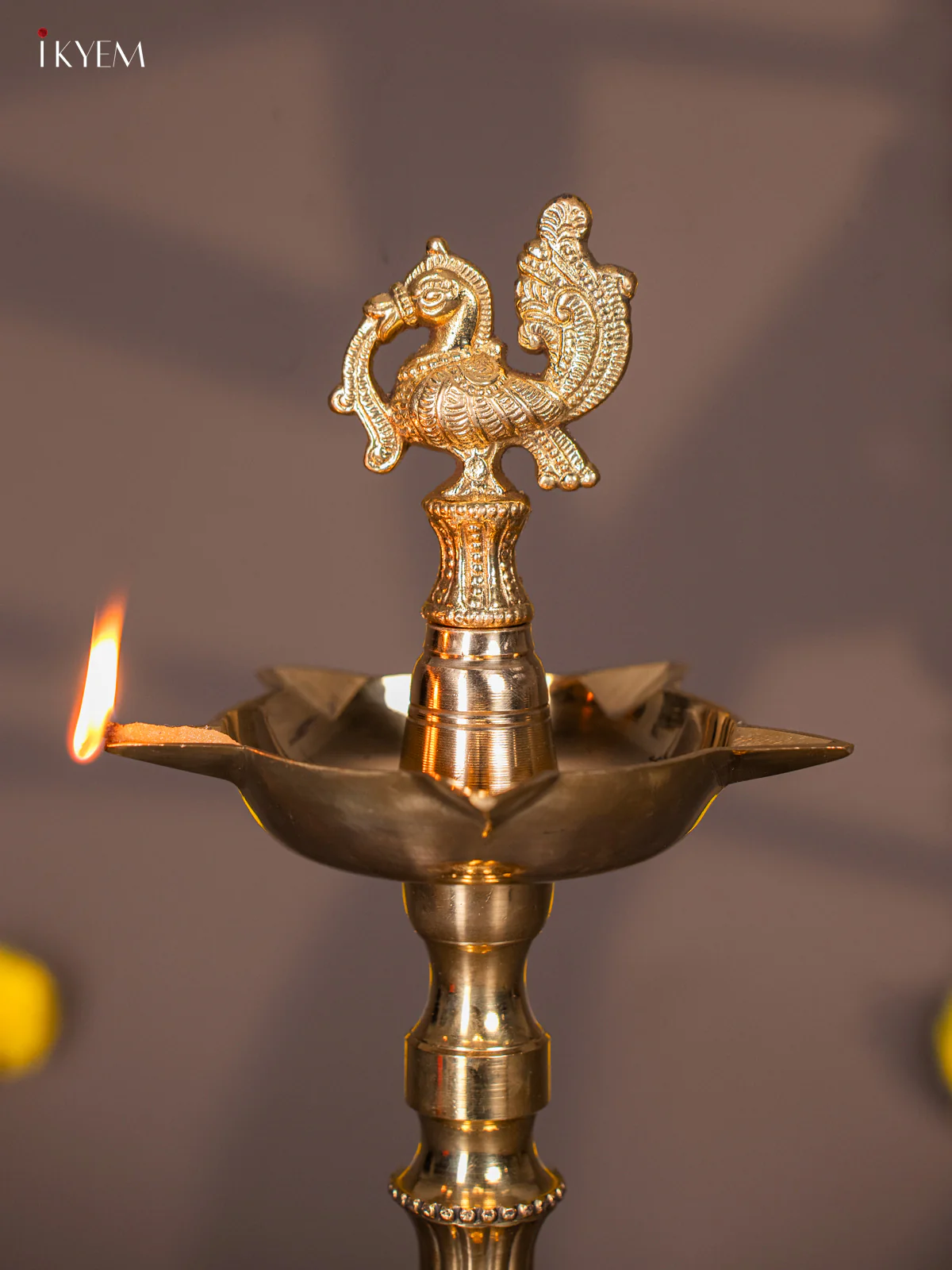 Traditional Brass 5-Face Annam Kuthu Vilakku - 18 Inch - KK20111 - Image 3