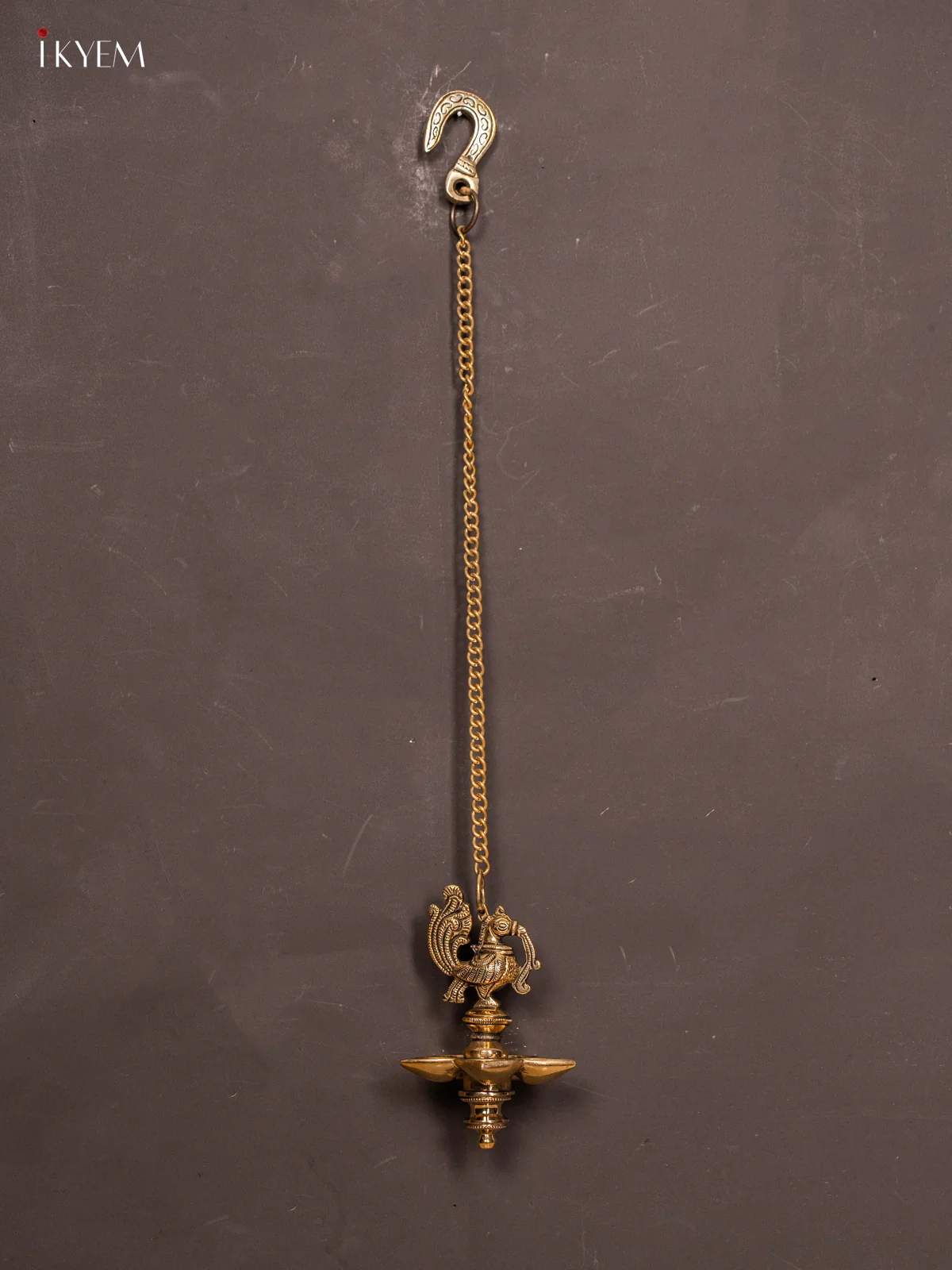 Brass 5‑Face Annapakshi Hanging Diya - 20 Inch - KK20113 - Image 2