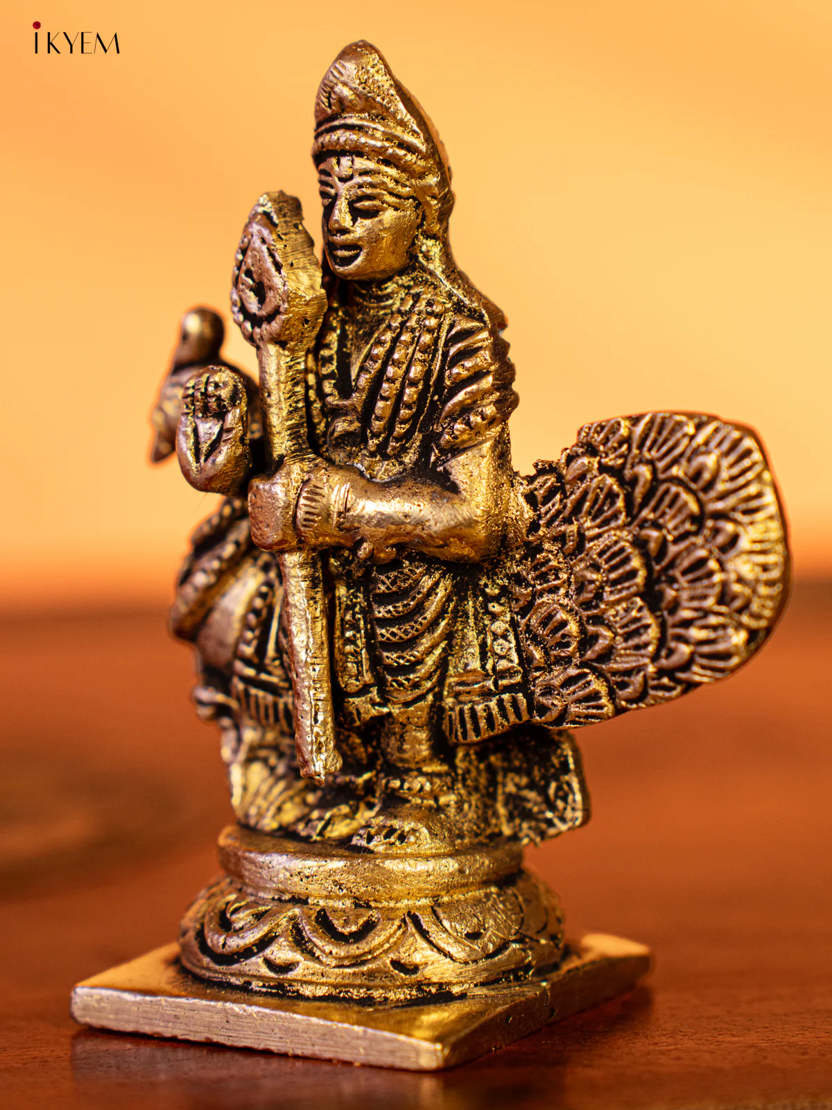 Brass Murugar With Peacock Idol - KK26179 - Image 3