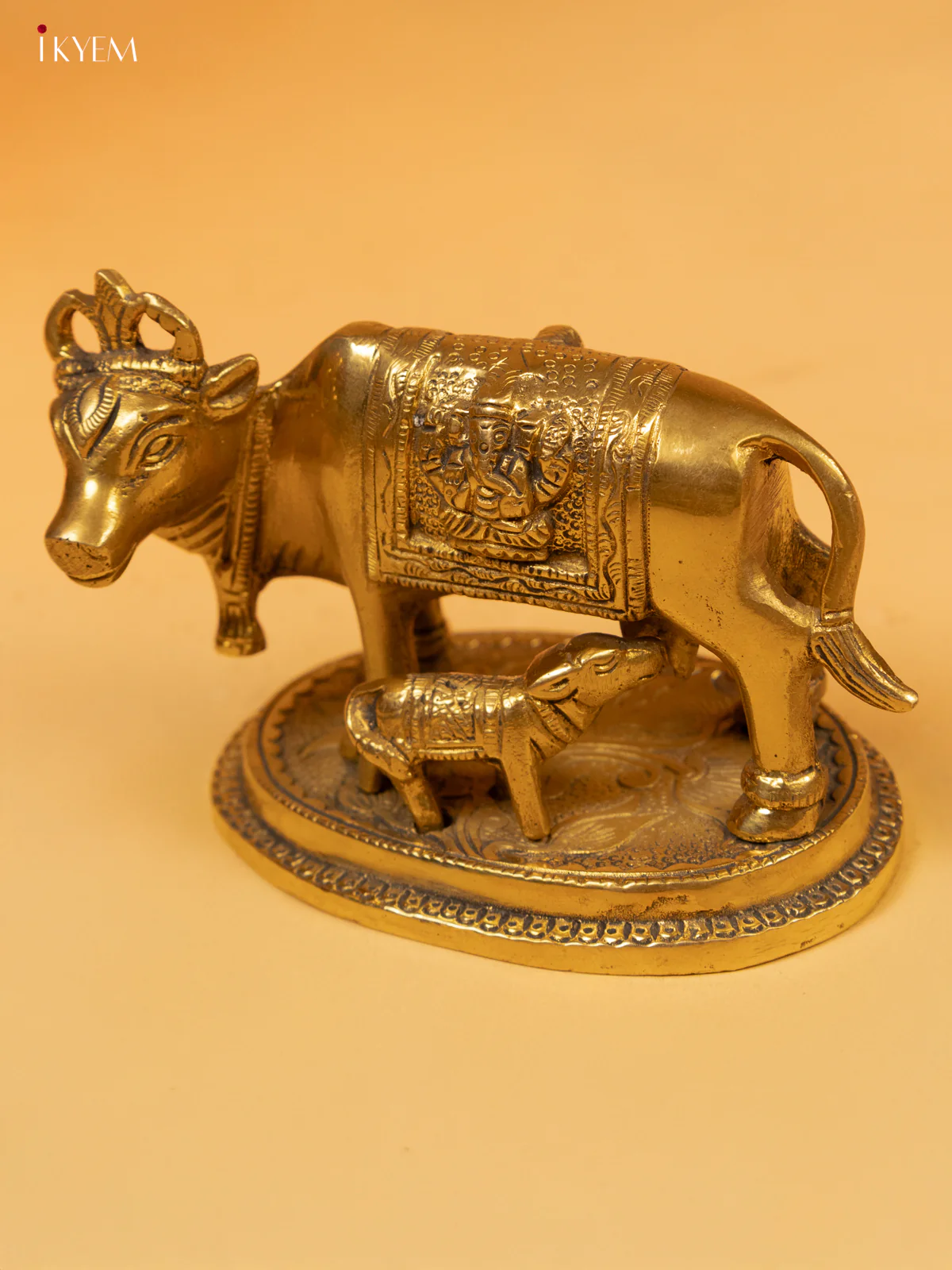 Brass Cow & Calf Antique Small- 3 Inch - KK26181 - Image 5