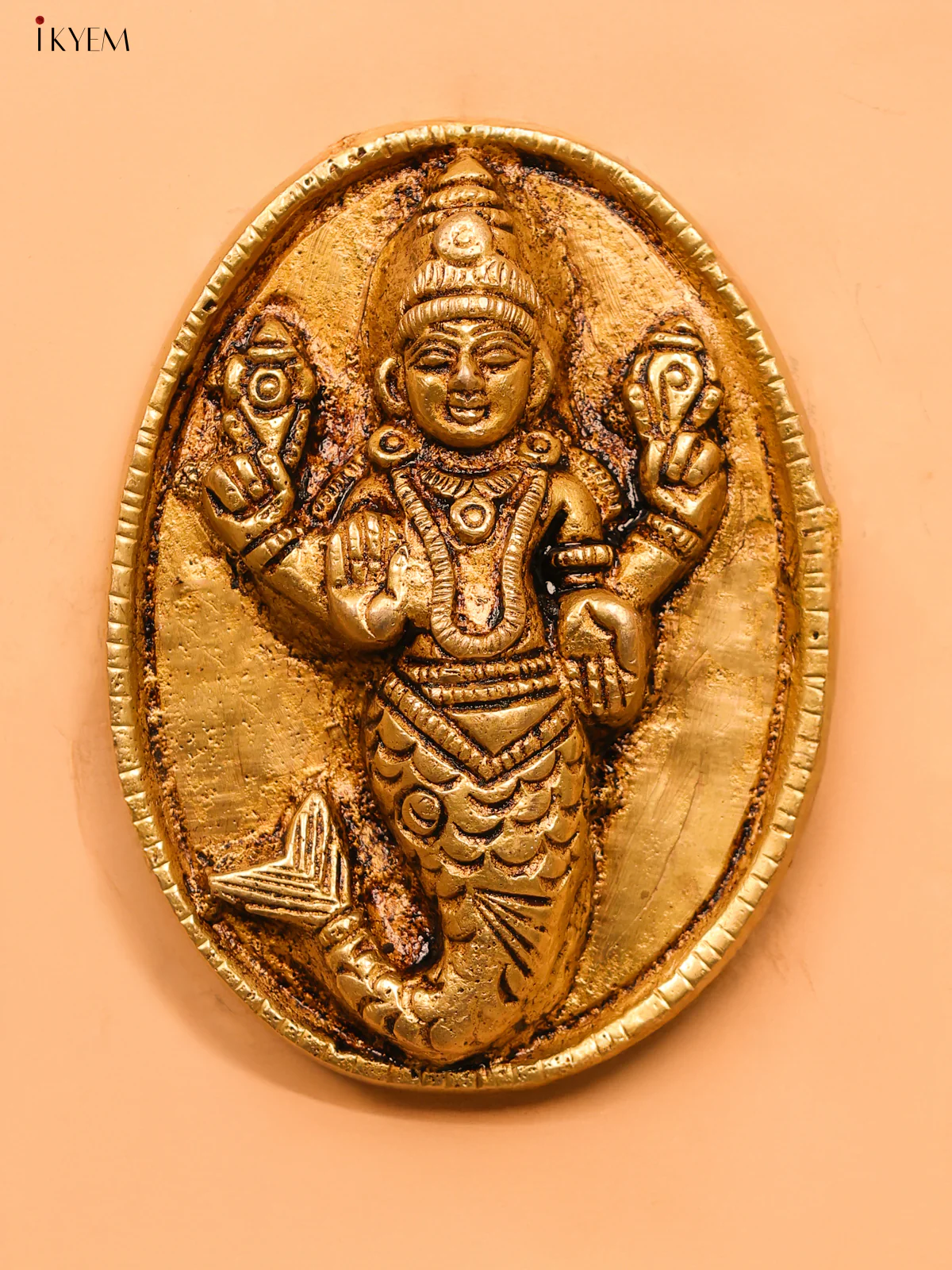 Brass Dasavatharam Wall Hanging (Set of 10)-3.7 inch - KK26187 - Image 9