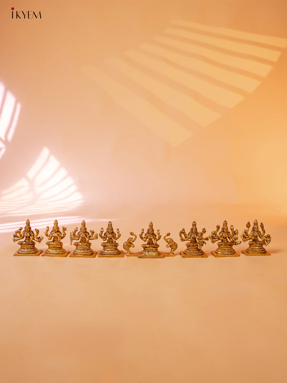 Brass Ashtalakshmi Idols (Set of 8) - 3.2 Inch- KK26191