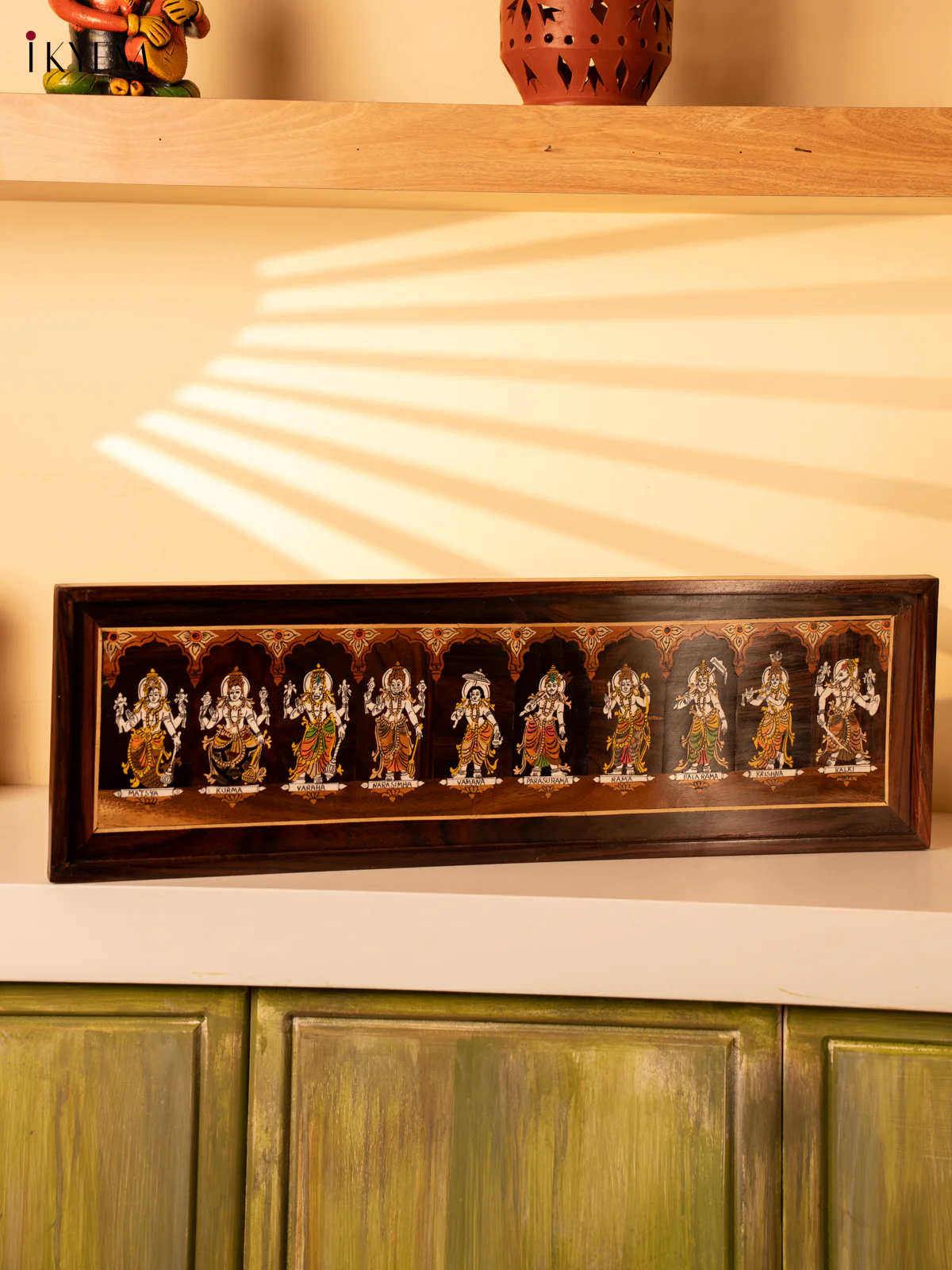 Mysore Rosewood Inlay Frame - Dasavatharam - KK26257 - Image 3