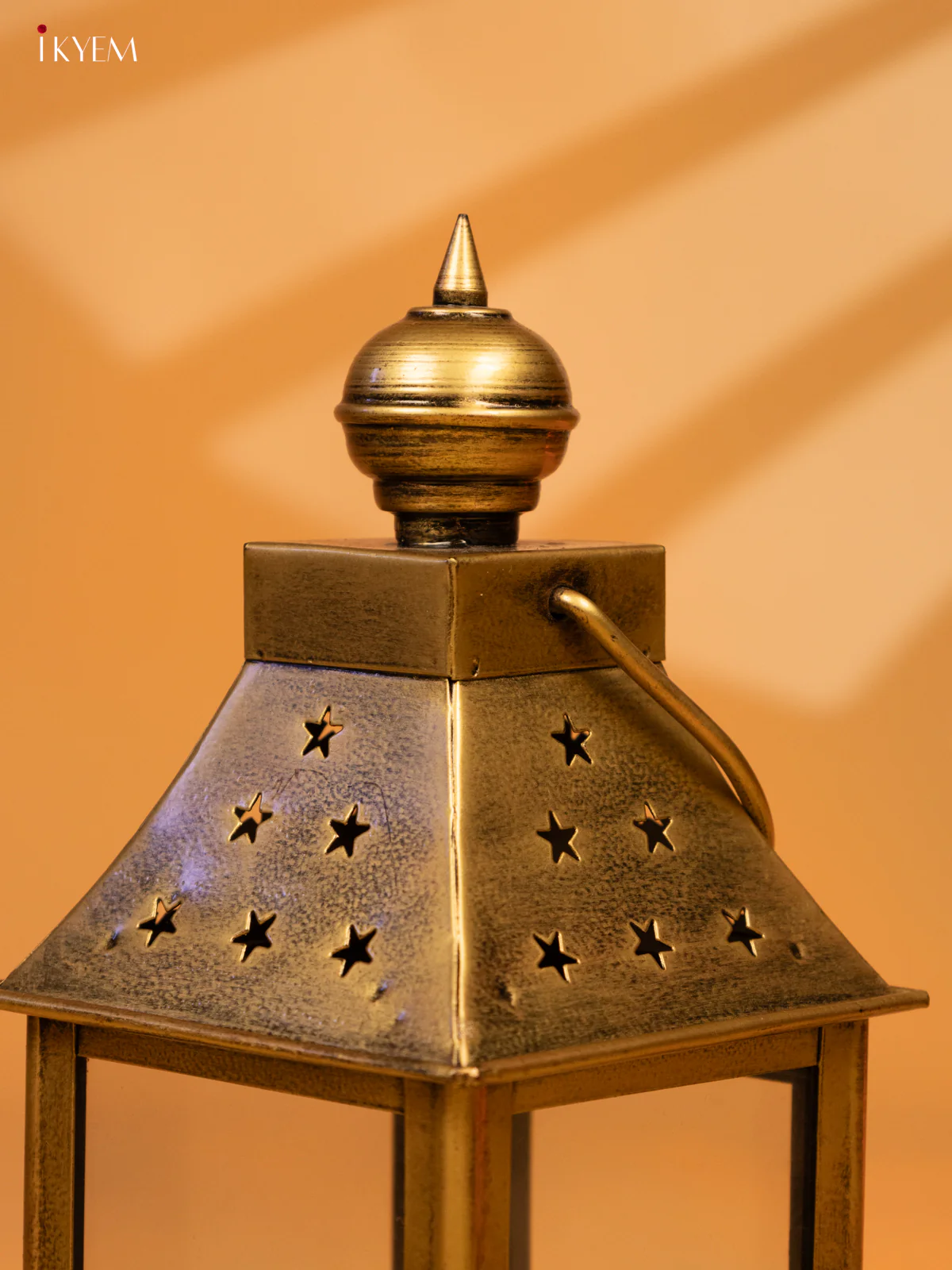 Metal Glass Lantern - 13 Inches - KL04120 - Image 6