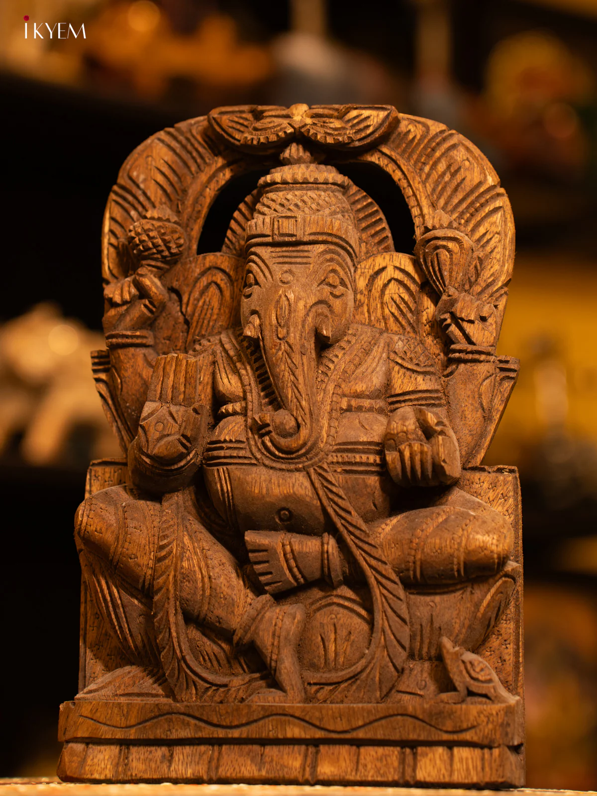 Wooden Hand Carved Ganesh Panel - KL05112 - Image 4