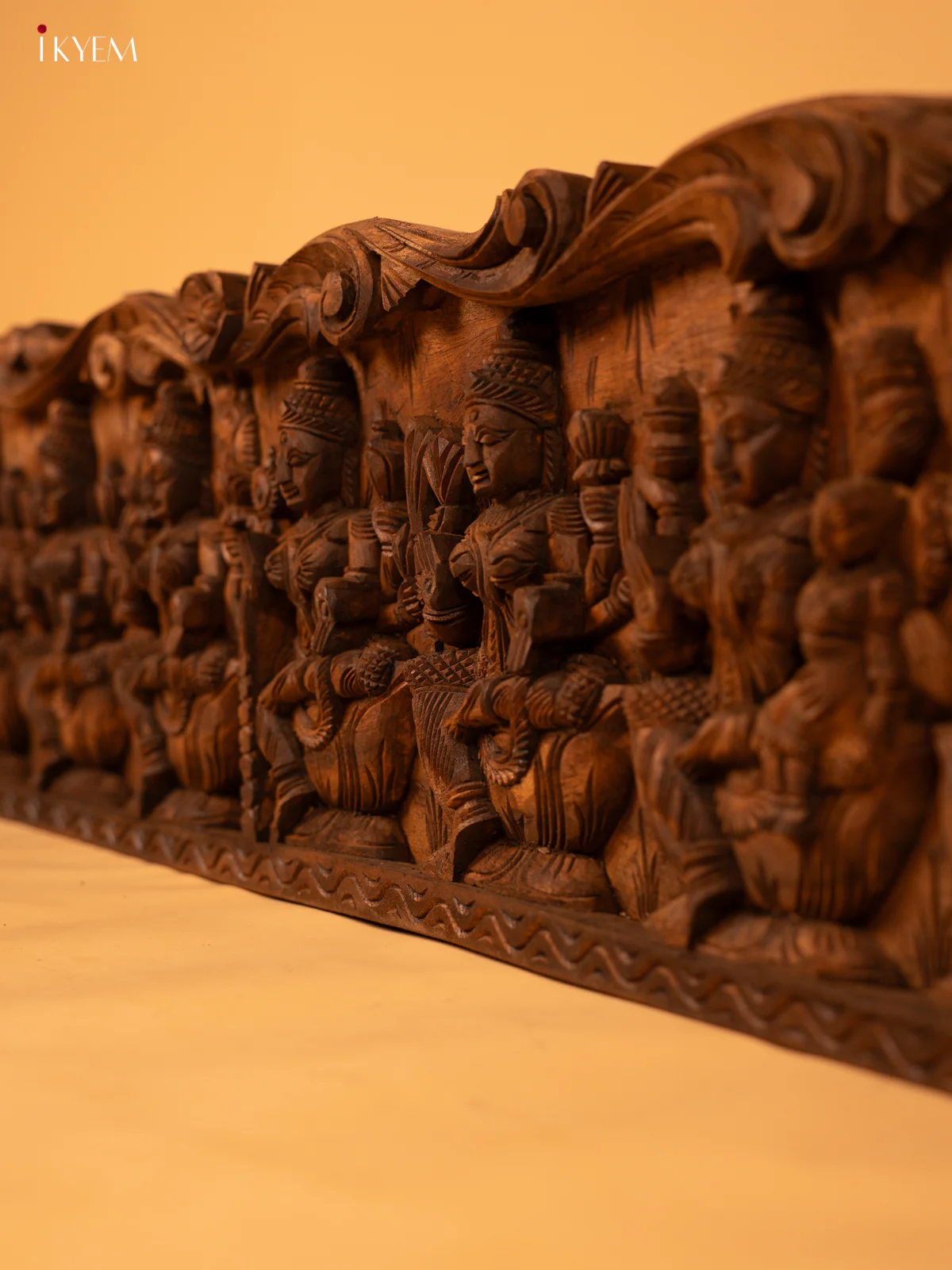 Wooden Hand Carved Ashtalakshmi Panel - KL05130 - Image 2