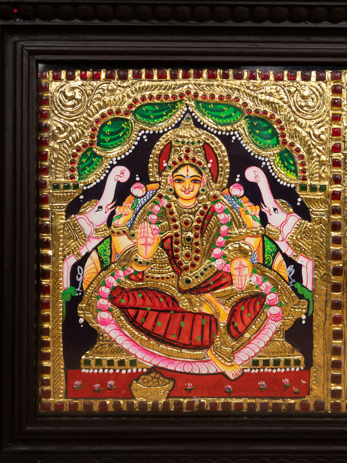 Gajalakshmi Ganesha Saraswathi-Tanjore Panting - KL11113 - Image 2