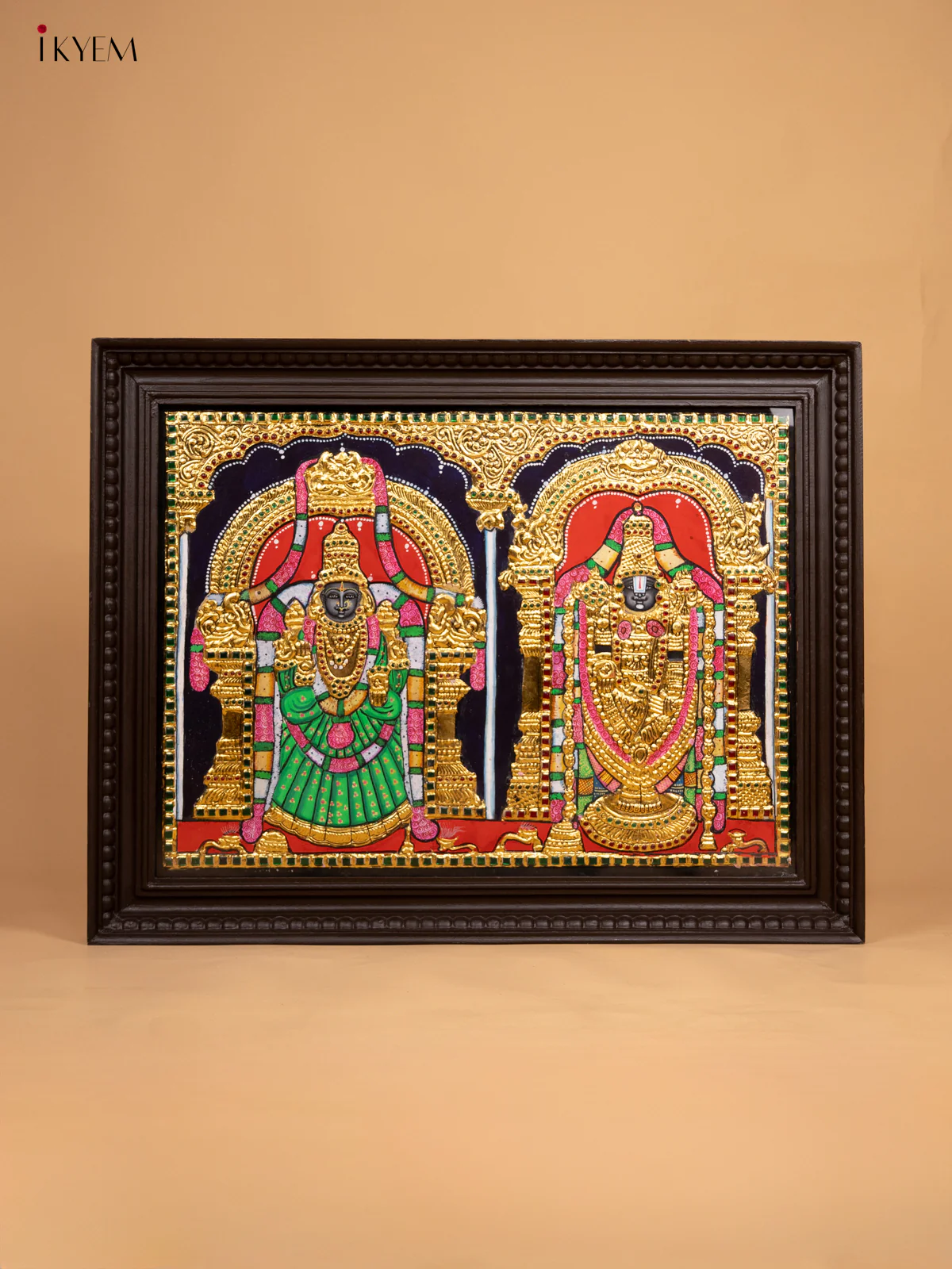 Tirupati Balaji and Padmavathy Tanjore Painting (21x27x1.5) - KL11117