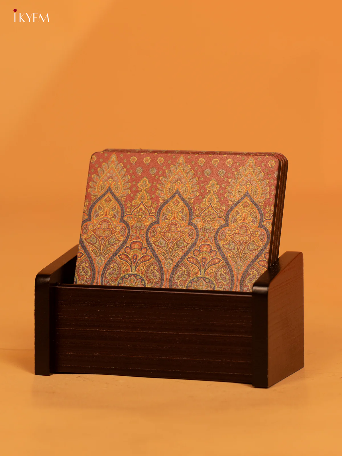 Timeless Tapestry Wooden Coaster set of 6 - KL18114 - Image 2