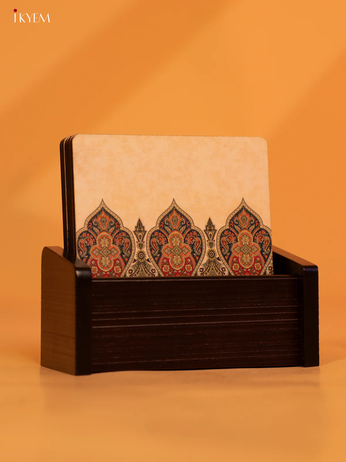 Ornate Paisley Wooden- Coaster set of 6 - KL18118