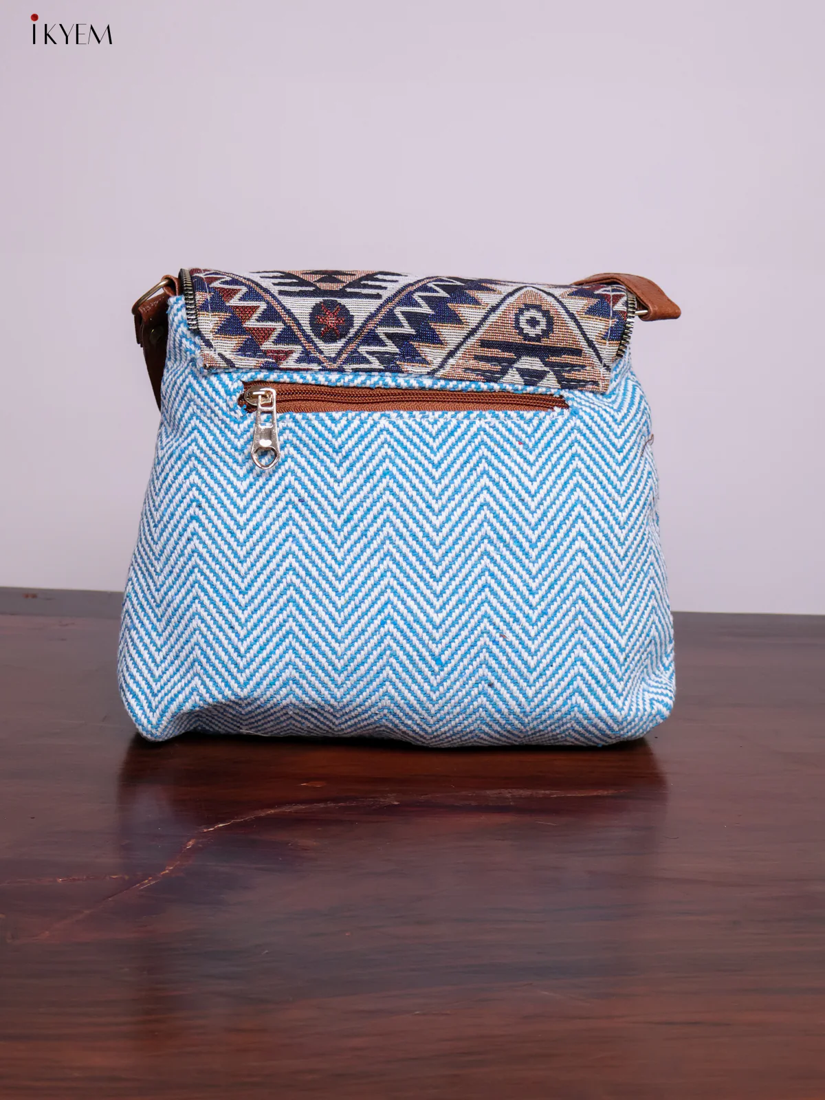 Designer Sling Bag - Light Blue - KL20112 - Image 6