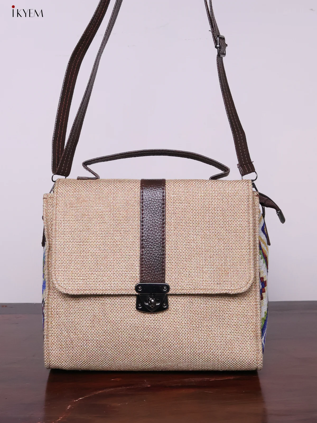 Jacquard Sling Bag - Sandal - KL20117 - Image 3
