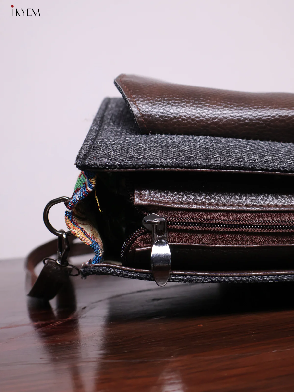 Jacquard Sling Bag - Navy Blue - KL20120 - Image 5