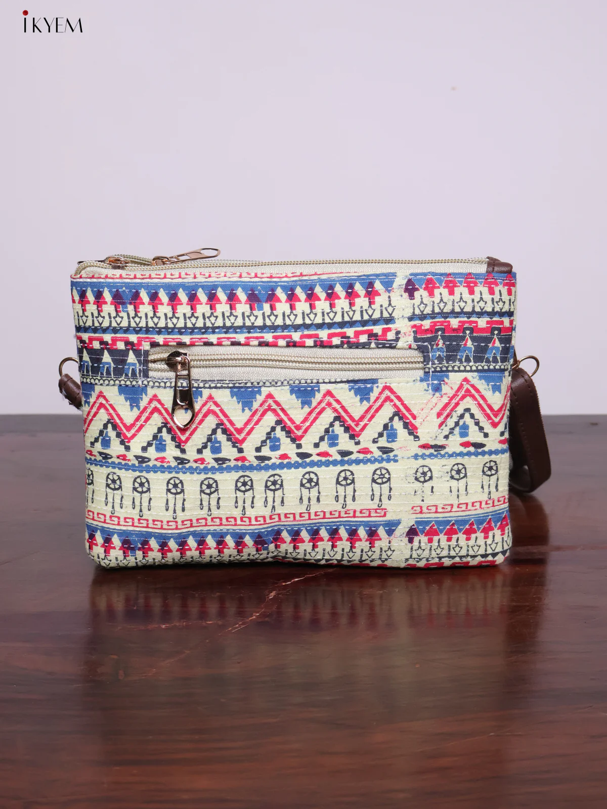 Cotton Printed Sling Bag - Pista Green - KL20124 - Image 6