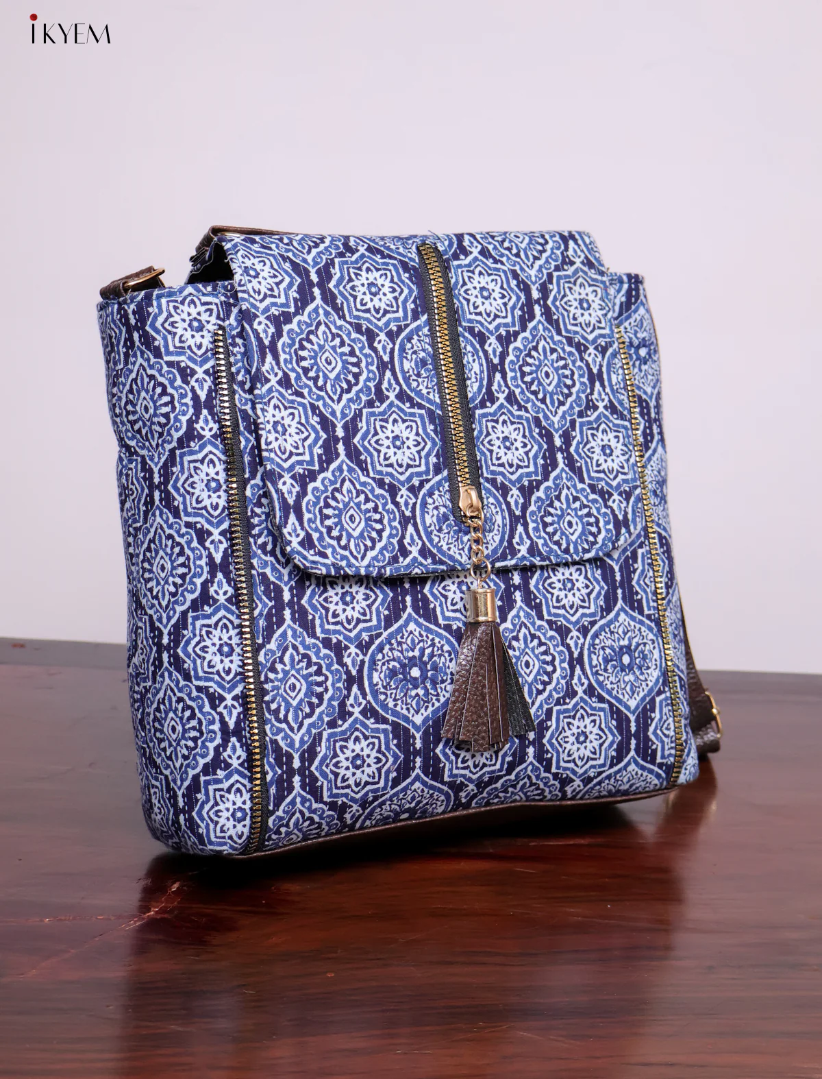 Printed Indigo Sling Bag - Design 1 - KL20146 - Image 5