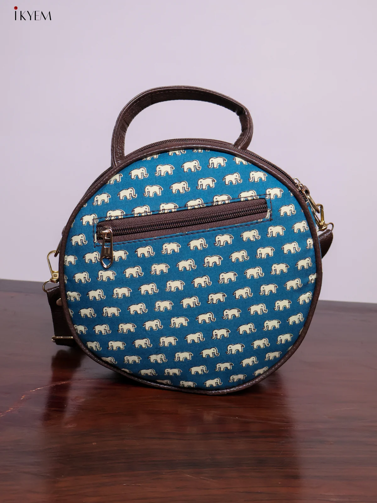 Printed Round Sling Bag - Ajrakh - KL20152 - Image 7