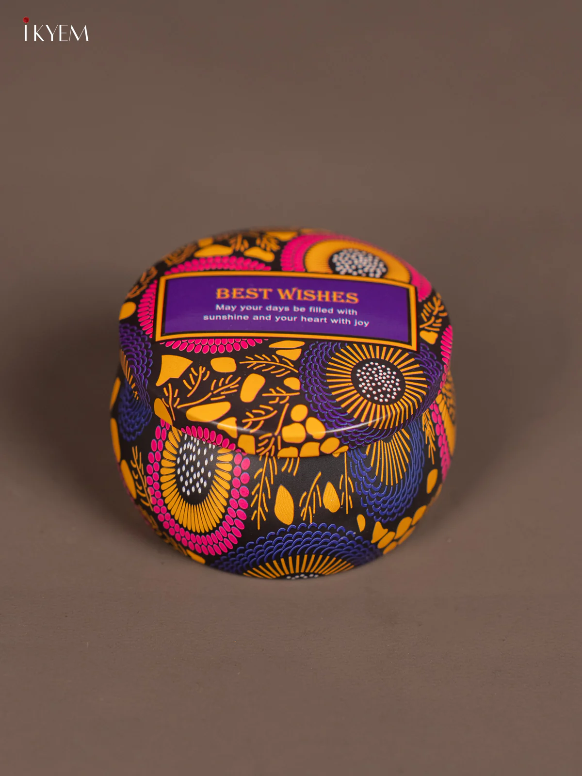 Round Decorative Tin Box - Purple - (2.5×2.5) Inch - KL26113