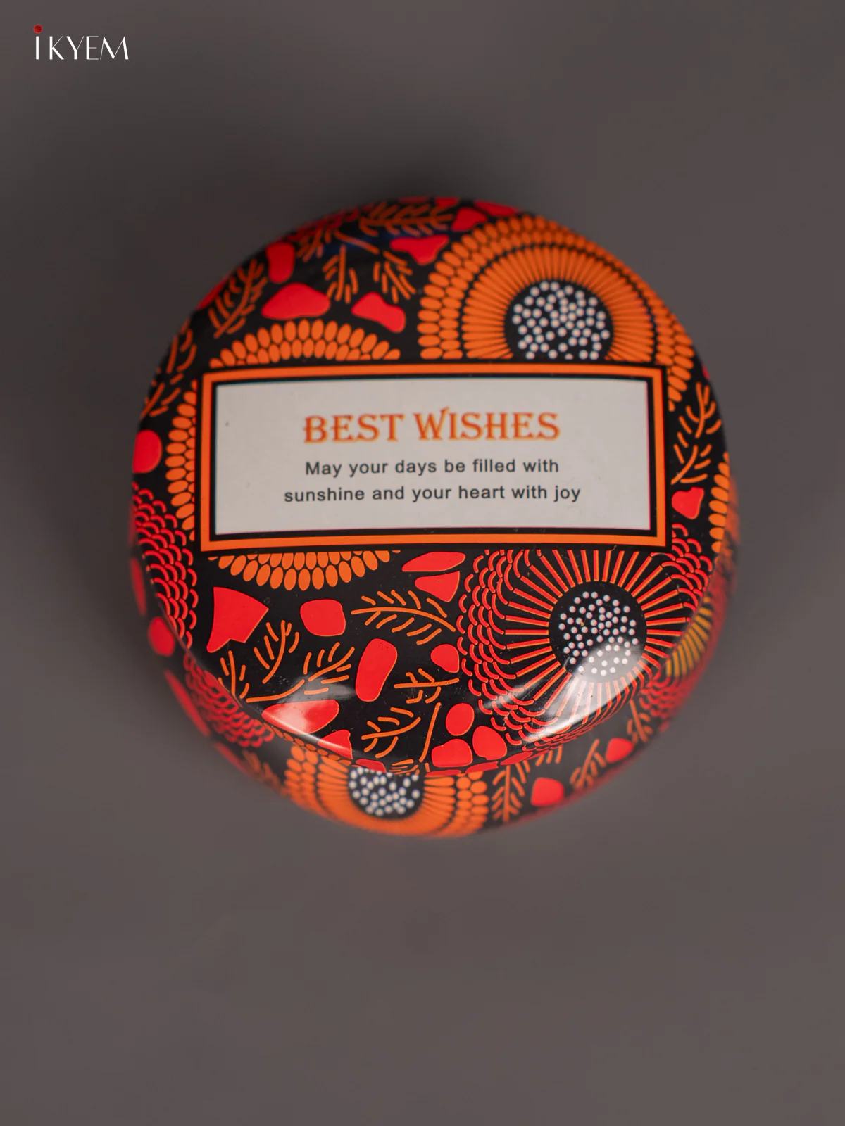 Round Decorative Tin Box - Red - (2.5×2.5) Inch - KL26115