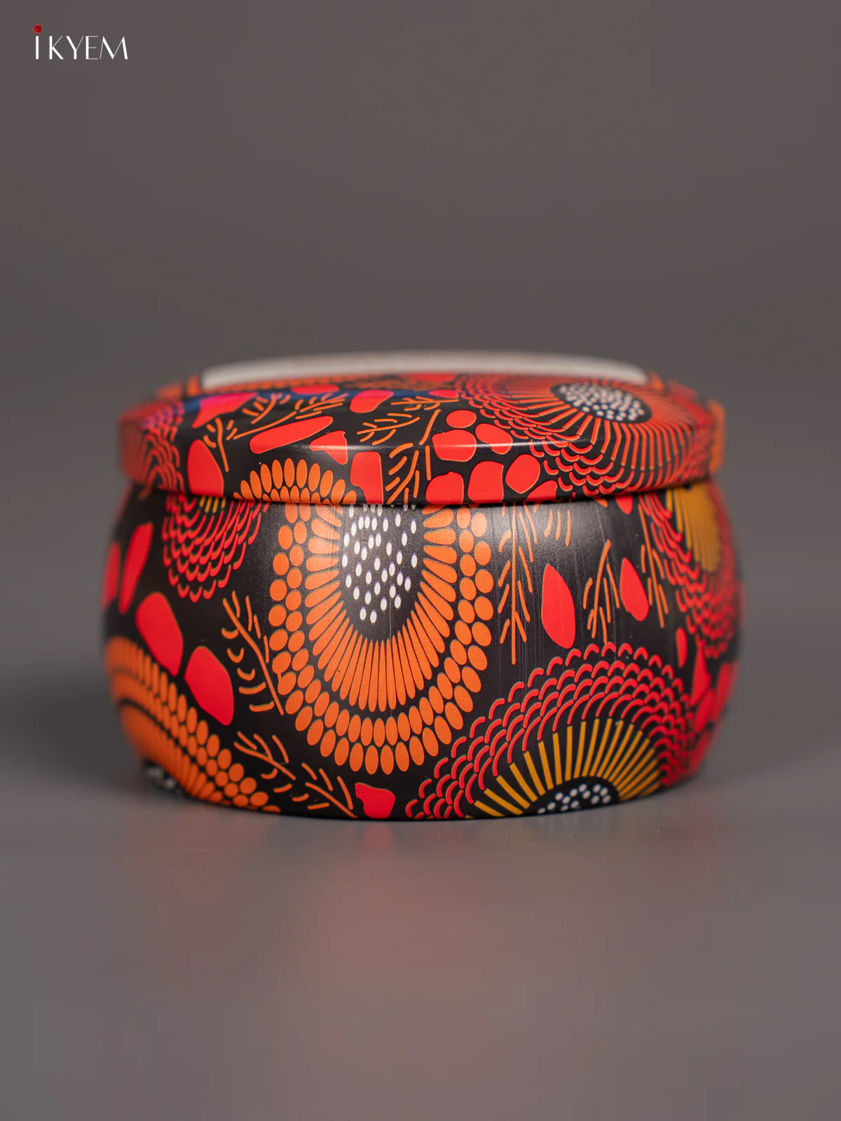 Round Decorative Tin Box - Red - (2.5×2.5) Inch - KL26115 - Image 2