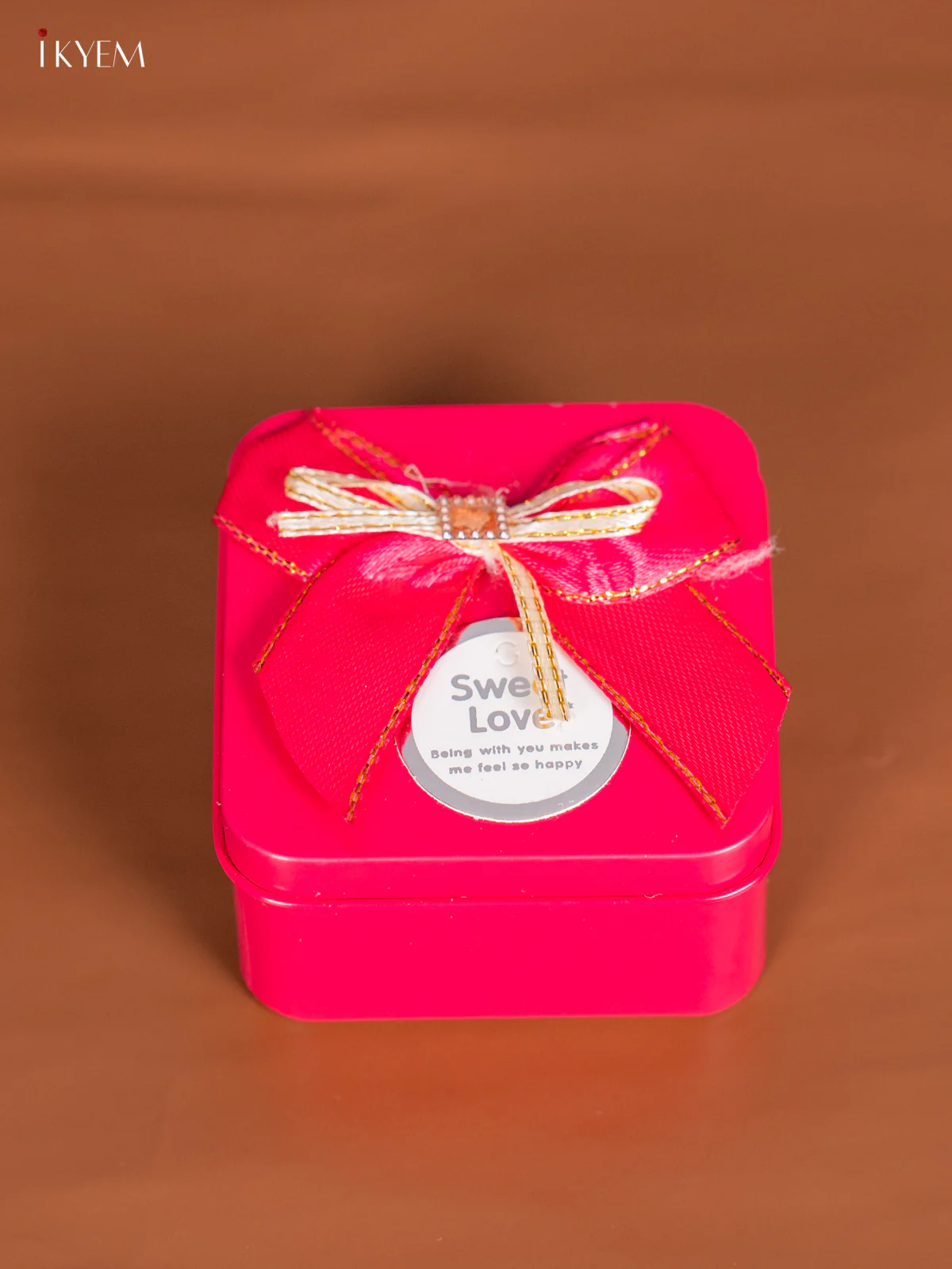 Square Pink Tin Box - (2.5×2.5) Inch - KL26122