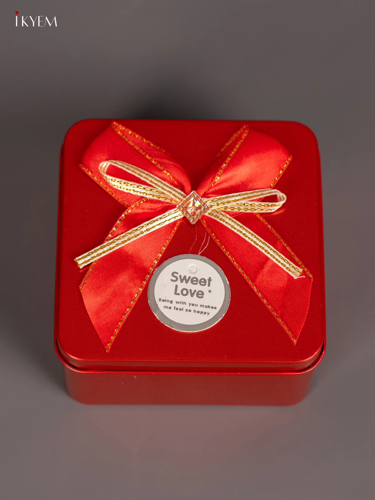 Square Red Tin Box - (3.5×3.5) Inch - KL26125