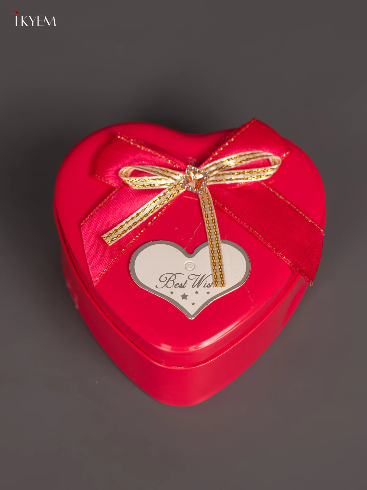 Heart Shaped Pink Tin Box - (3.5×3.5) Inch - KL26126