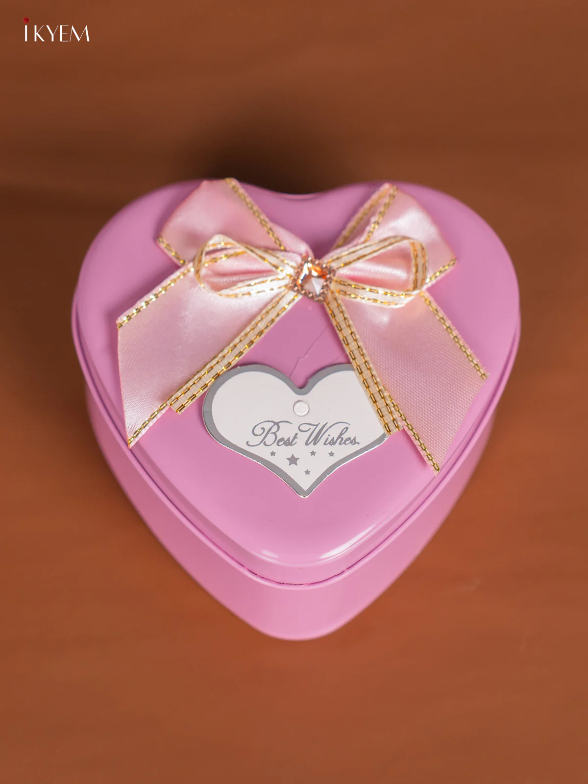 Heart Shaped Baby Pink Tin Box - (3.5×3.5) Inch - KL26127
