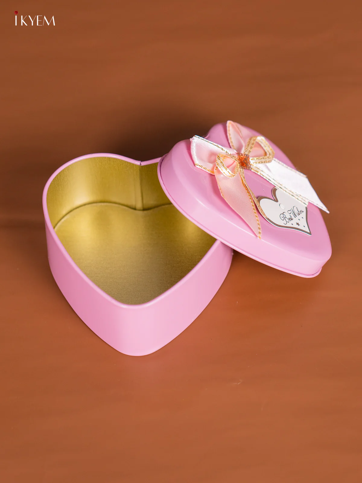 Heart Shaped Baby Pink Tin Box - (3.5×3.5) Inch - KL26127 - Image 2