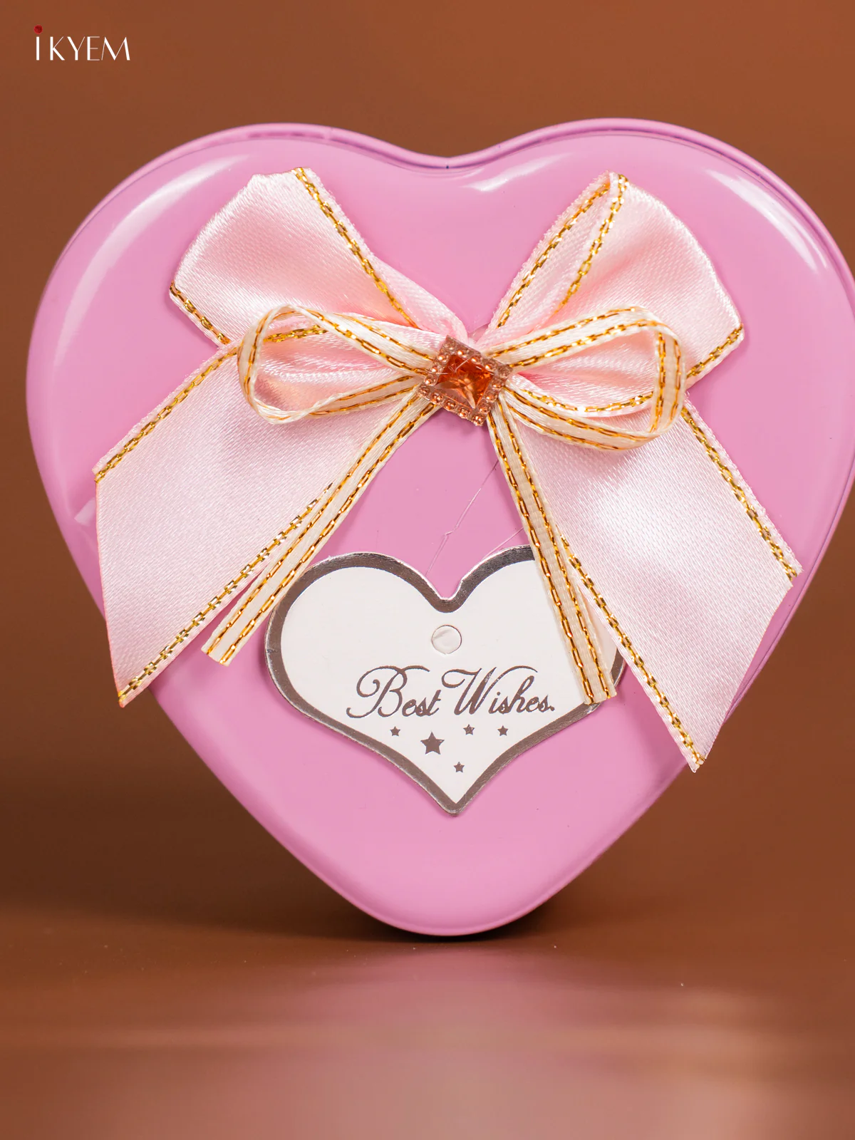 Heart Shaped Baby Pink Tin Box - (3.5×3.5) Inch - KL26127 - Image 3