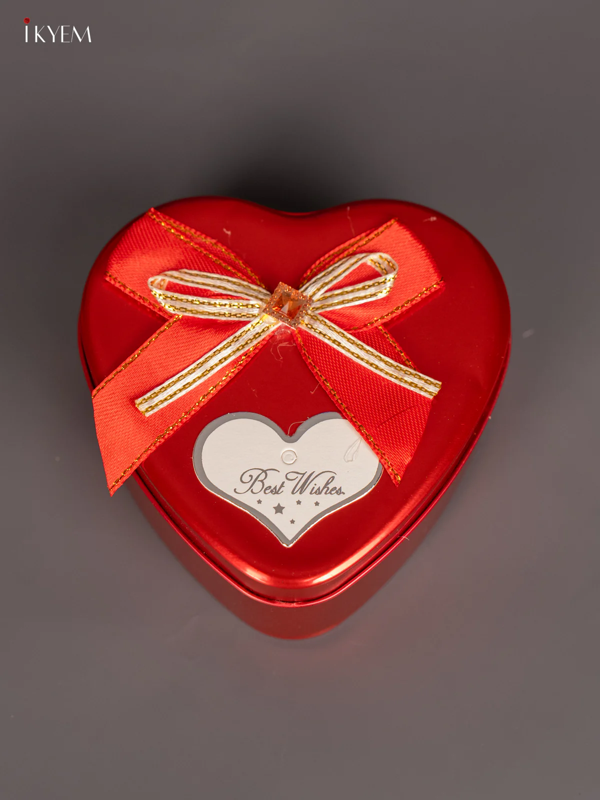 Heart Shaped Red Tin Box - (3.5×3.5) Inch - KL26129