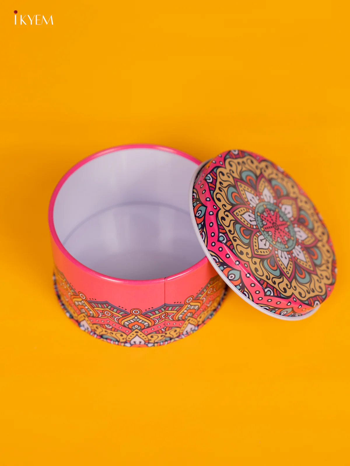 Round Decorative Tin Box - Multicolour - (3×3) Inch - KL26132 - Image 2