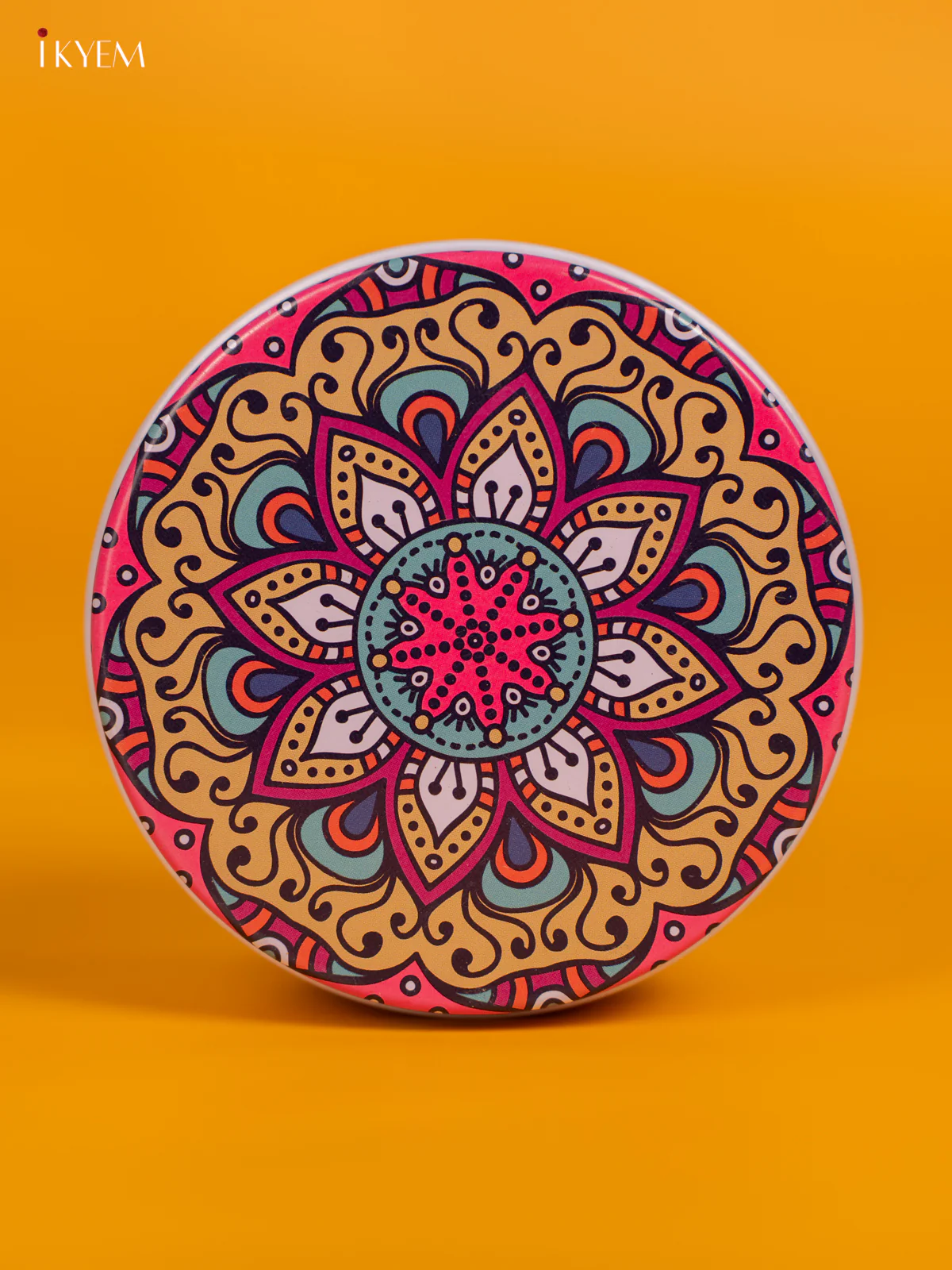Round Decorative Tin Box - Multicolour - (3×3) Inch - KL26132 - Image 3