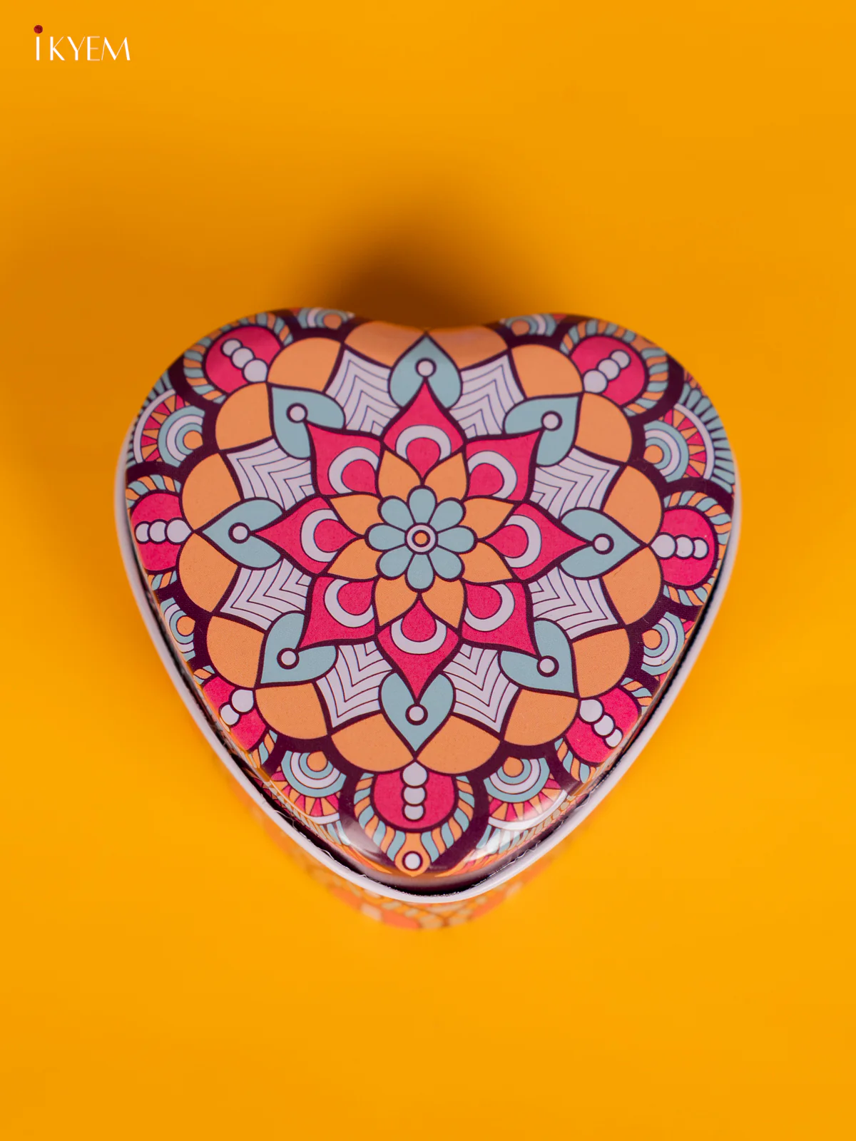 Heart Shaped Decorative Tin Box - Multicolour - (2.9×2.9) Inch - KL26142