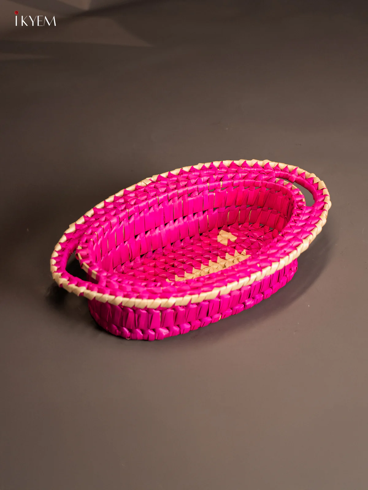 Eco-Friendly Handcrafted Woven Oval Tray - KM11113 - Image 2