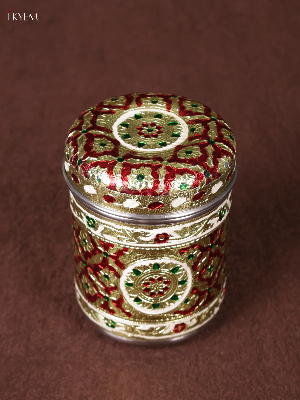 Meenakari storage Box - Red - KM14111