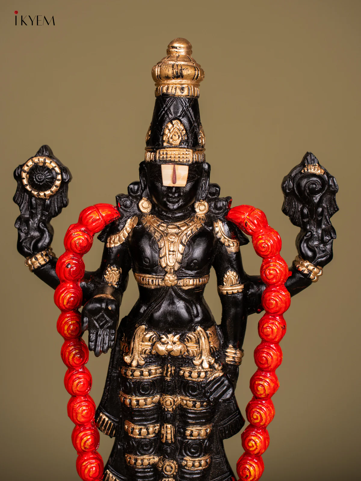 Hand-Painted Wooden Balaji Statue - 24 Inch - KN01191 - Image 2
