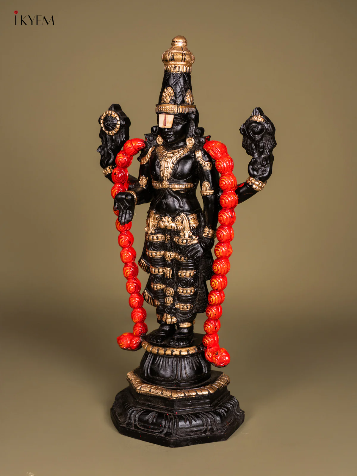 Hand-Painted Wooden Balaji Statue - 24 Inch - KN01191 - Image 6