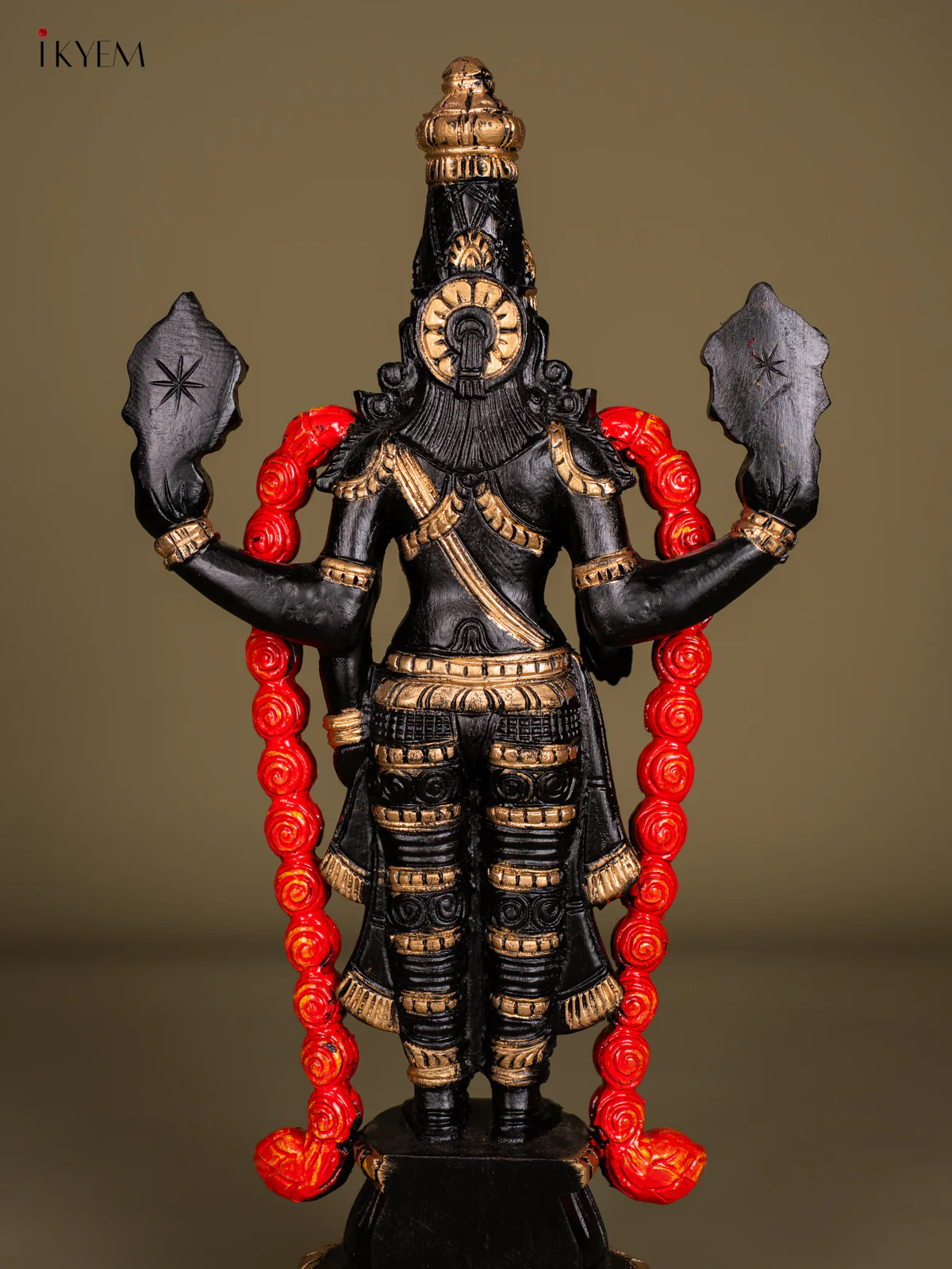Hand-Painted Wooden Balaji Statue - 24 Inch - KN01191 - Image 7