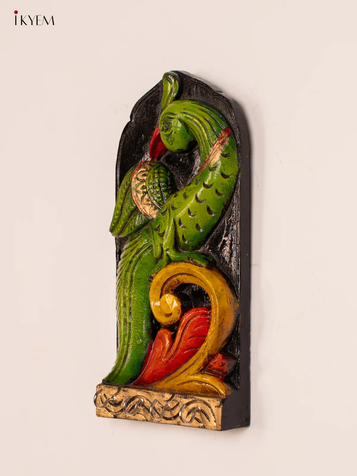 Hand-Painted Wooden Parrot Key-Hangar - 12 Inch - KN01194 - Image 2