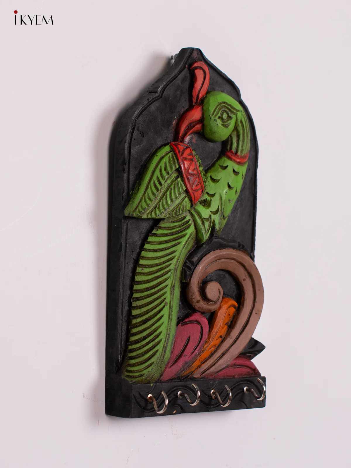 Hand-Painted Wooden Parrot Key-Hanger - 12 Inch - KN01195 - Image 4