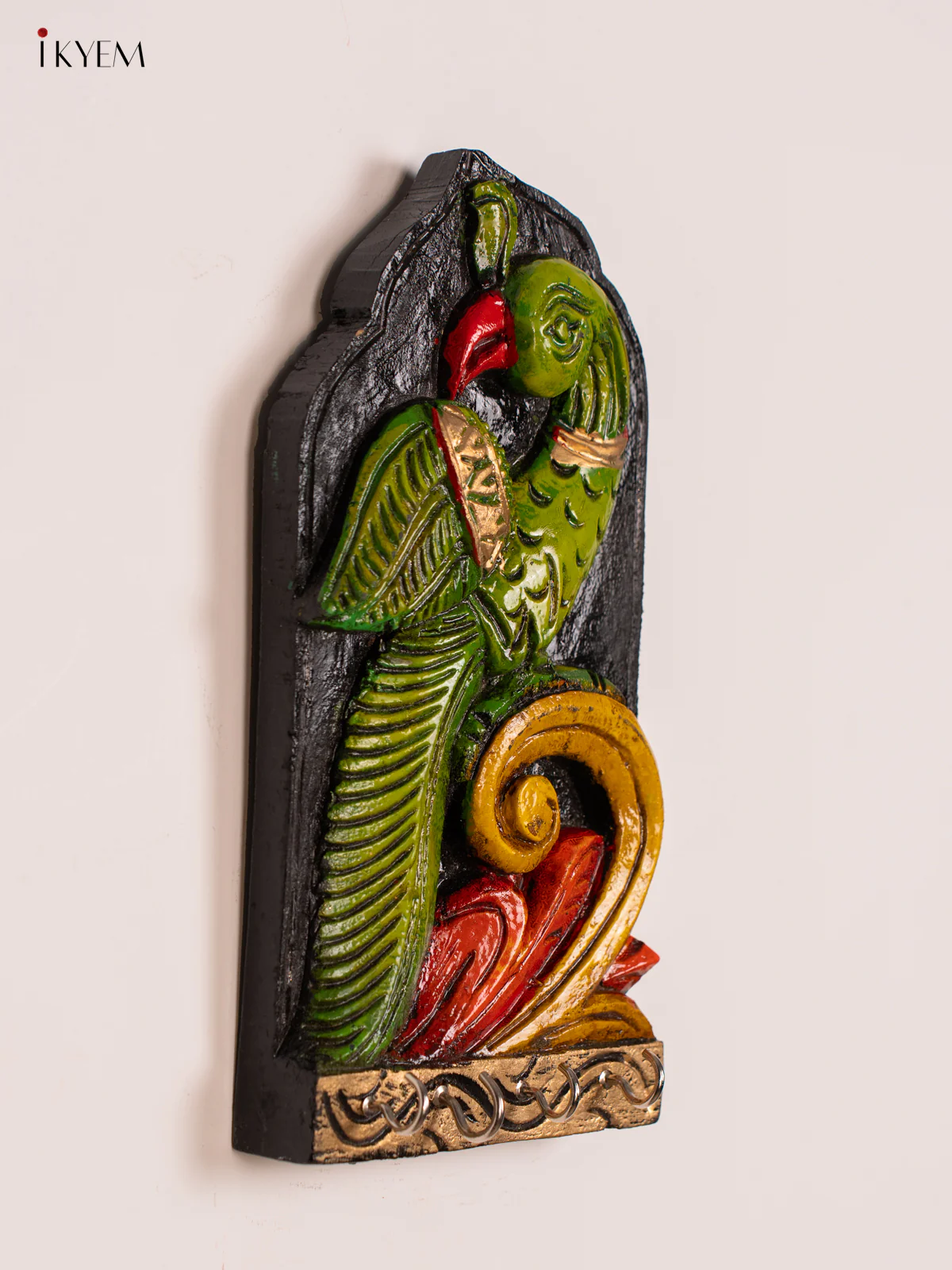 Hand-Painted Wooden Parrot Key-Hanger - 12 Inch - KN01198 - Image 4