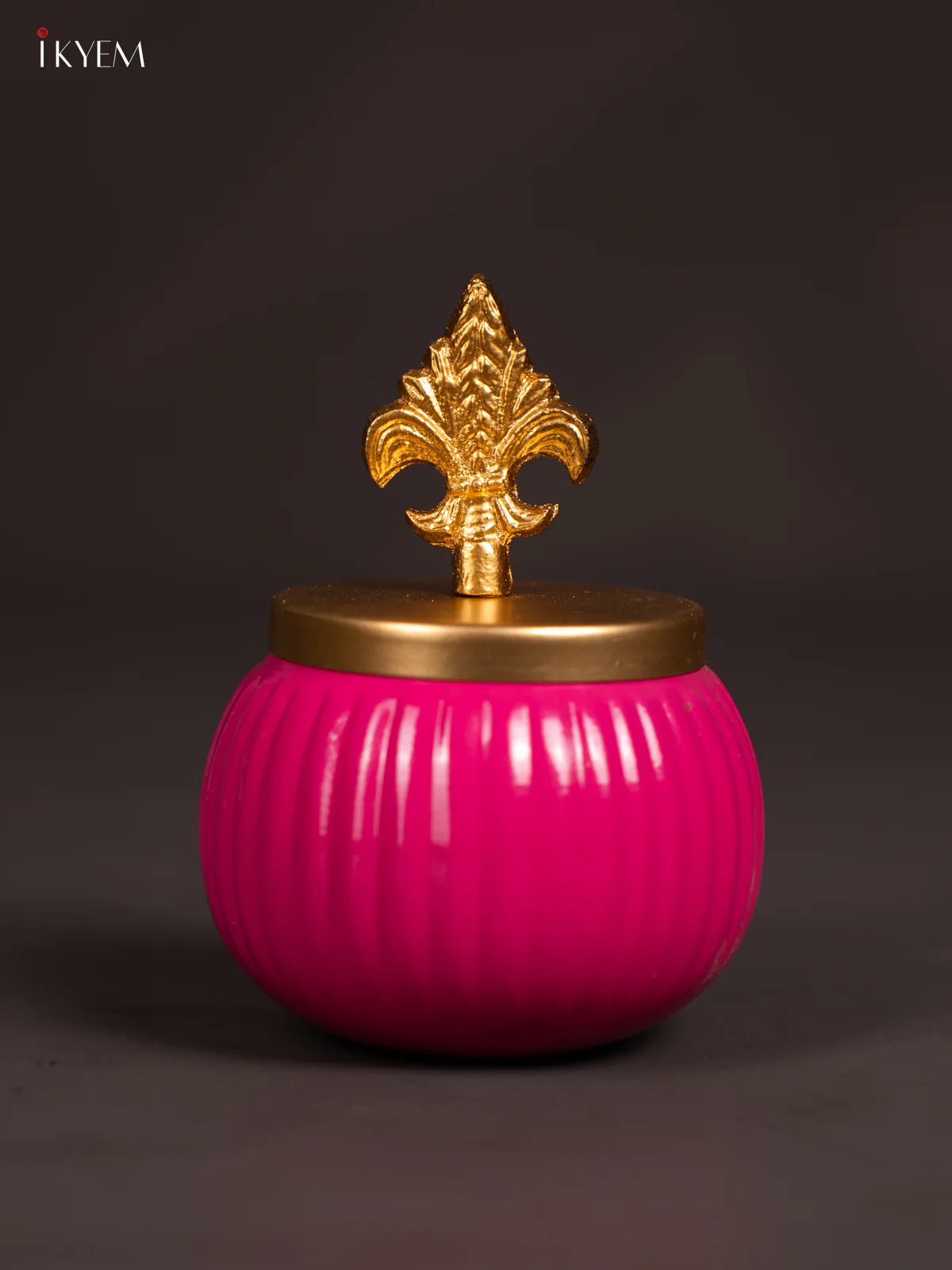 Pink Metal Dryfruit Nuts Jar - 4 Inch - KN02121
